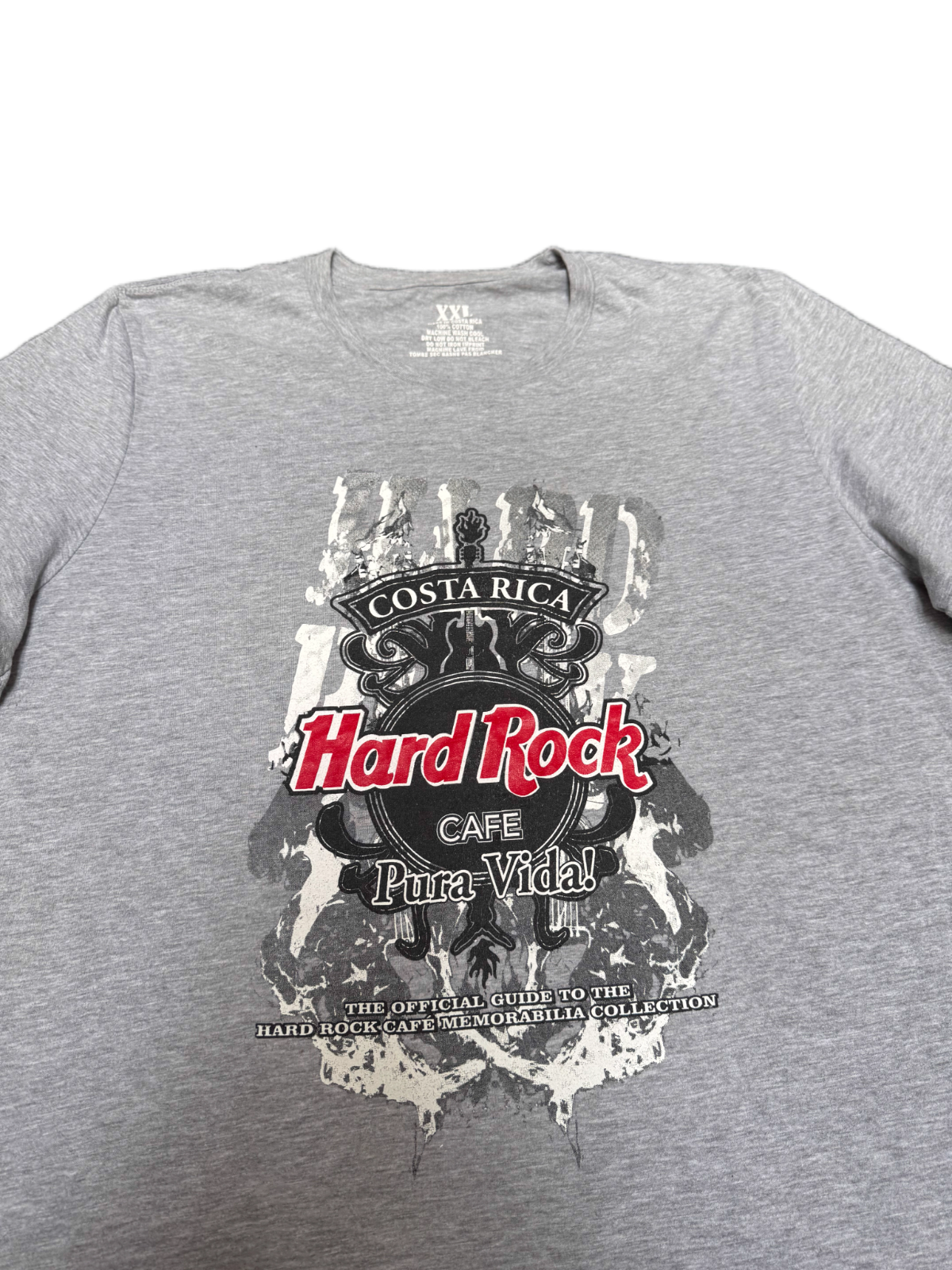Costa Rica T-Shirt Fits as Men XL Grey Graphic Print Short Sleeve Crew Neck