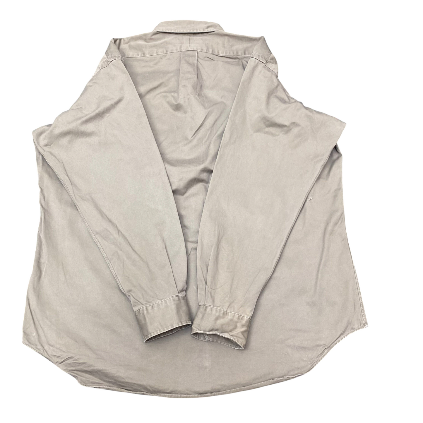 Ralph Lauren Shirt Mens L Grey Blake Long Sleeve Blue Pony Logo Button Down