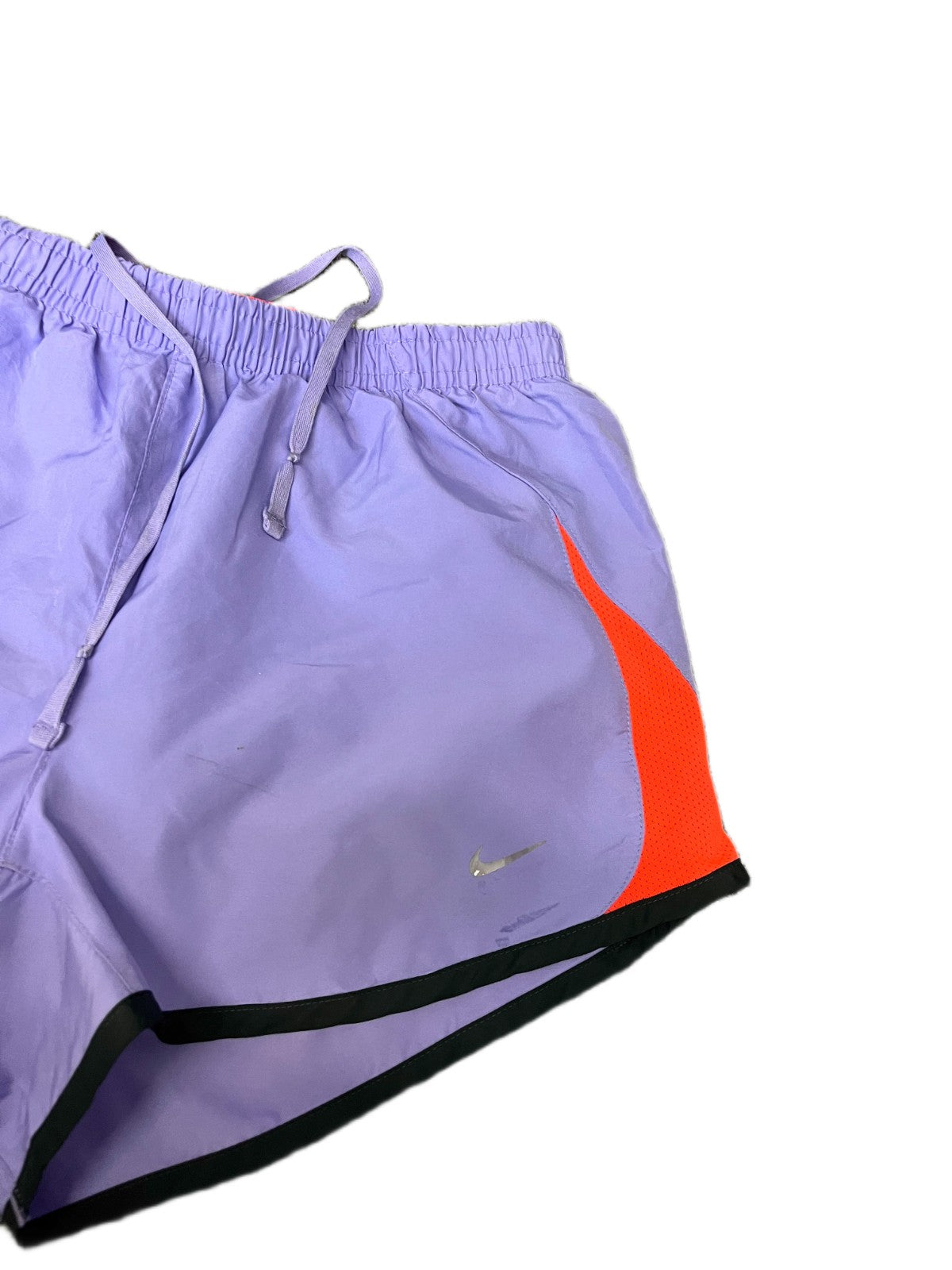 Nike Running Shorts Womens Small 25" Waist Purple Orange Performance Dolphin Hem