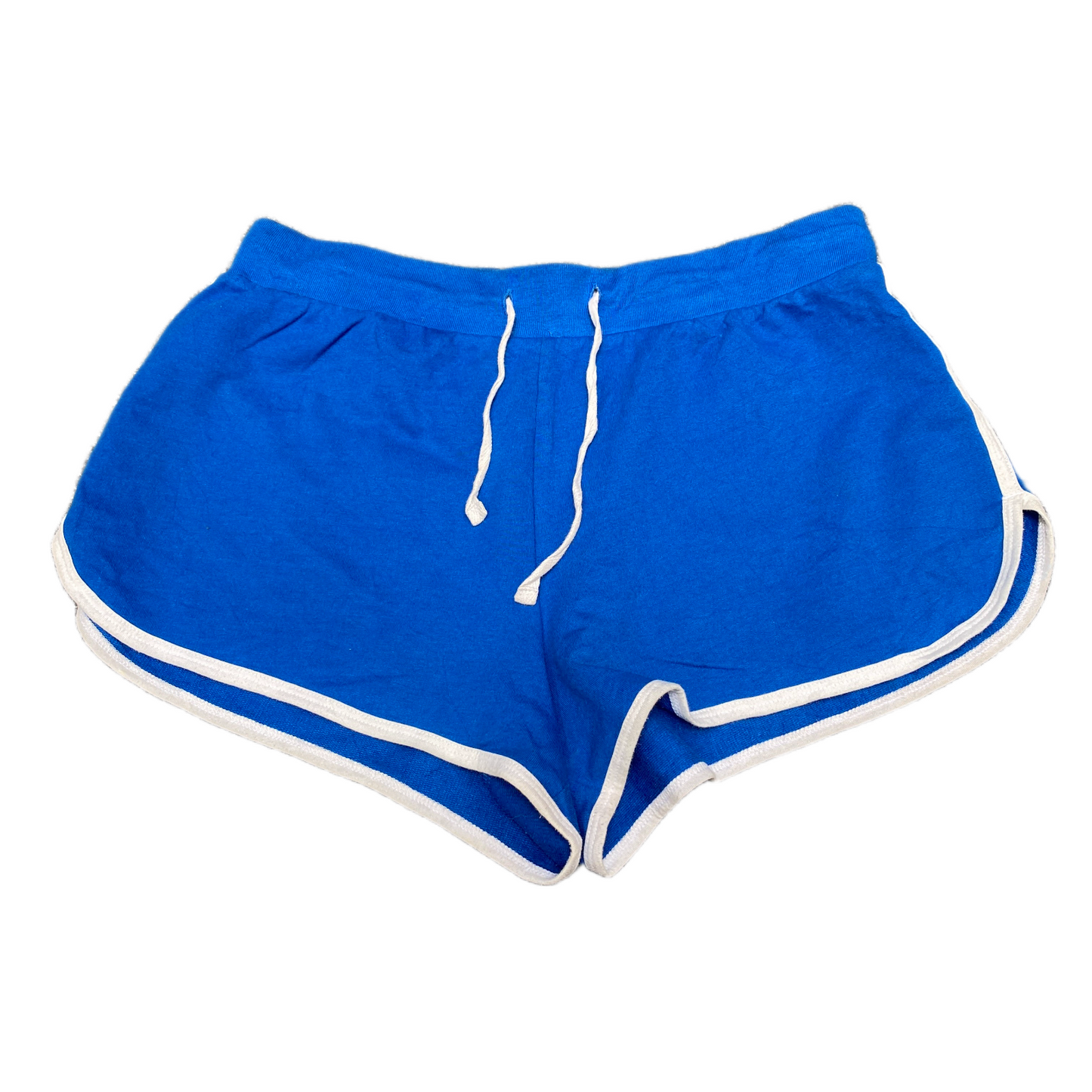 Running Sprinter Shorts Women M 28" Waist Blue Athletic Gym Workout Dolphin Hem
