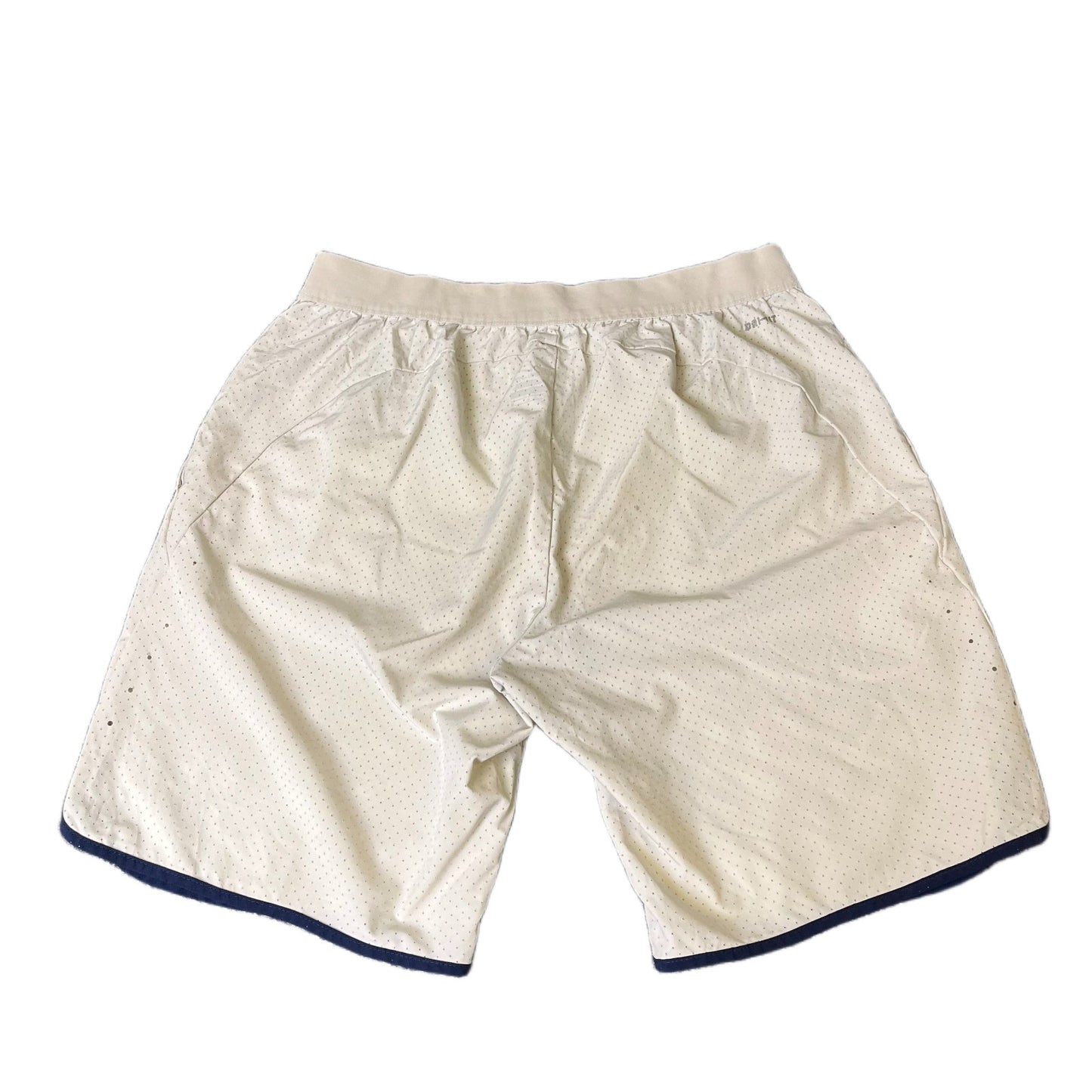 Nike Dri-FIT Mesh Shorts Mens Medium 30" Waist Beige Dolphin Hem Drawstring