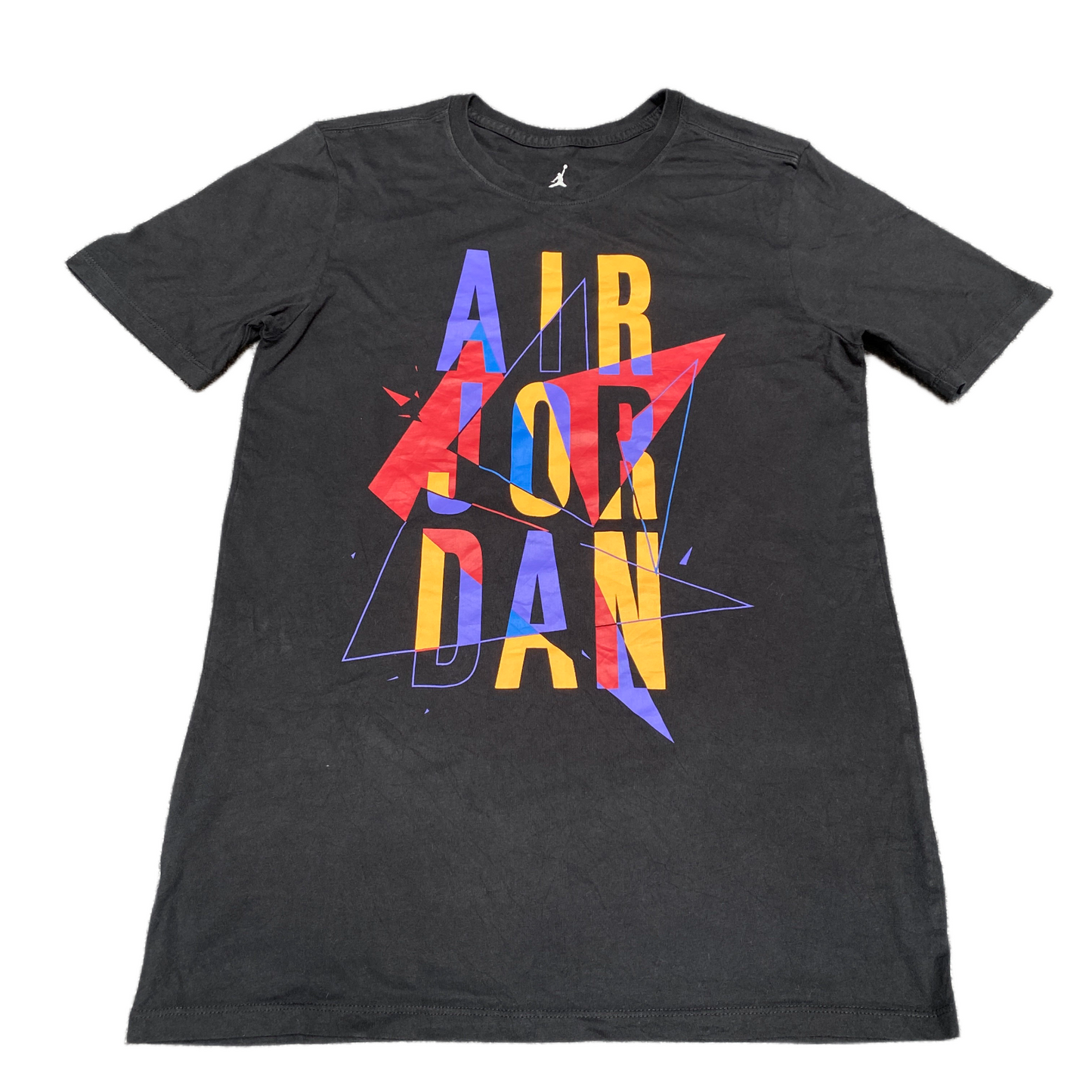 Air Jordan T-Shirt Men S Black Graphic Print Short Sleeve Crew Neck Pullover Tee
