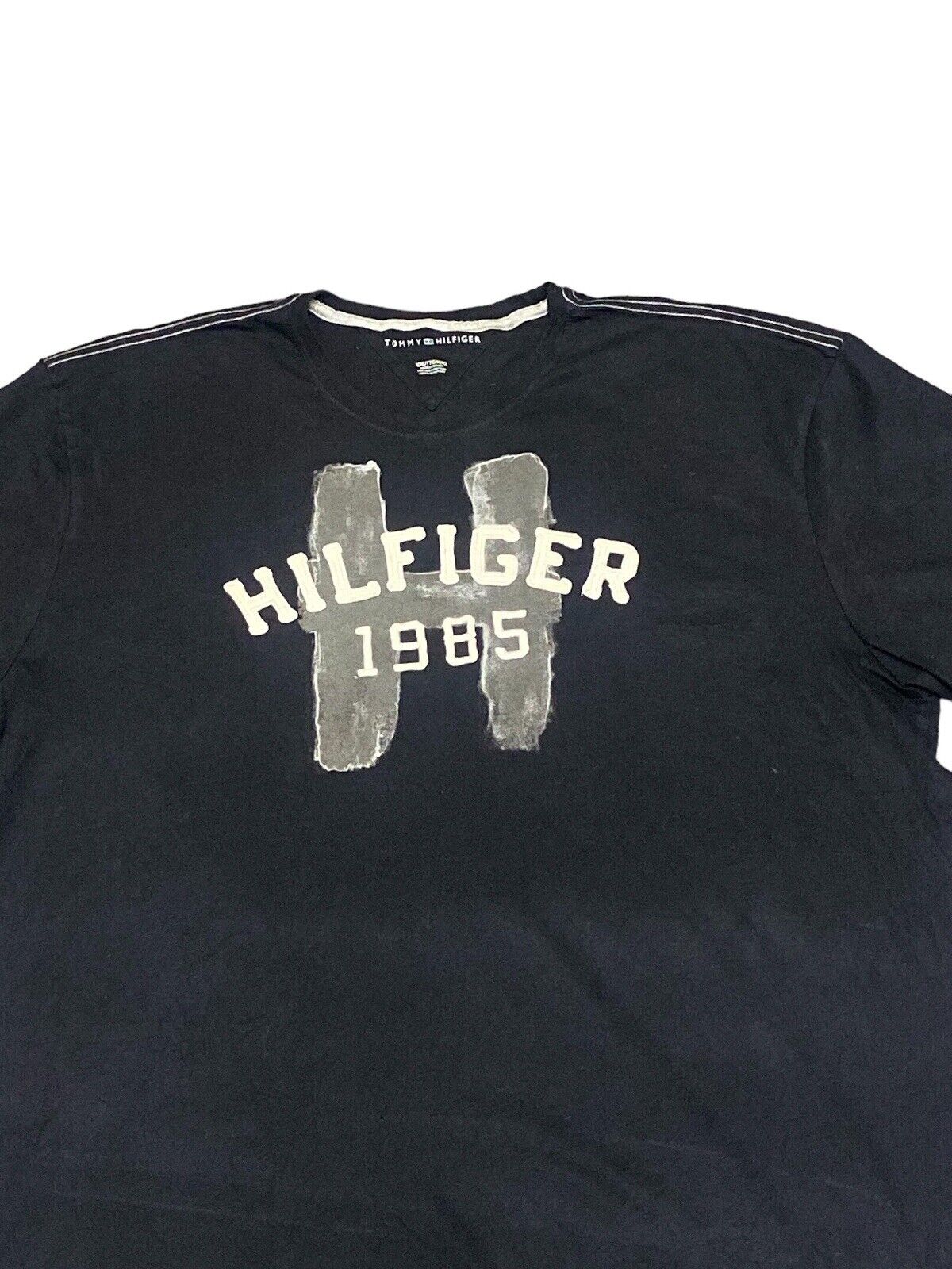 Tommy Hilfiger 1985 T-Shirt Black Mens XXL Chest Logo