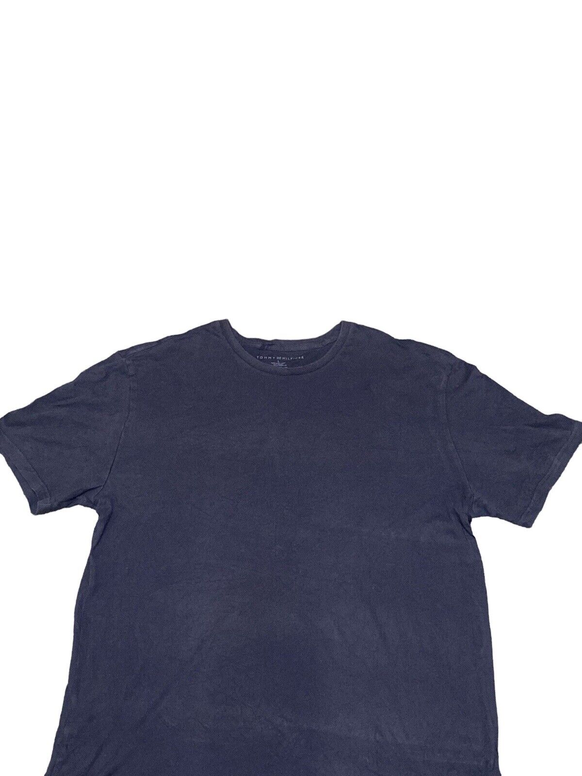 Tommy Hilfiger T-Shirt Navy Mens L Chest Logo