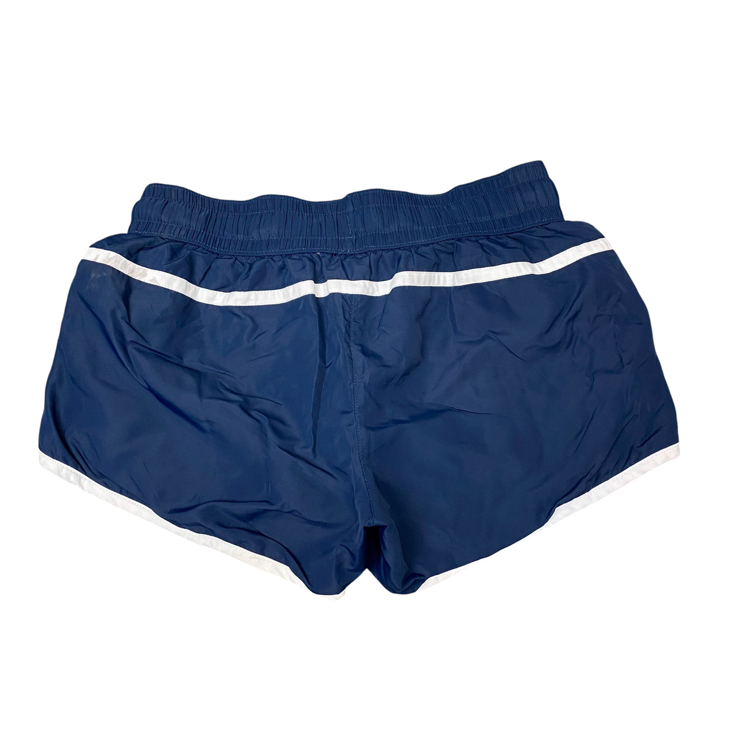 Champion Sprinter Shorts Womens M Blue White Running Elastic Waist Drawstring