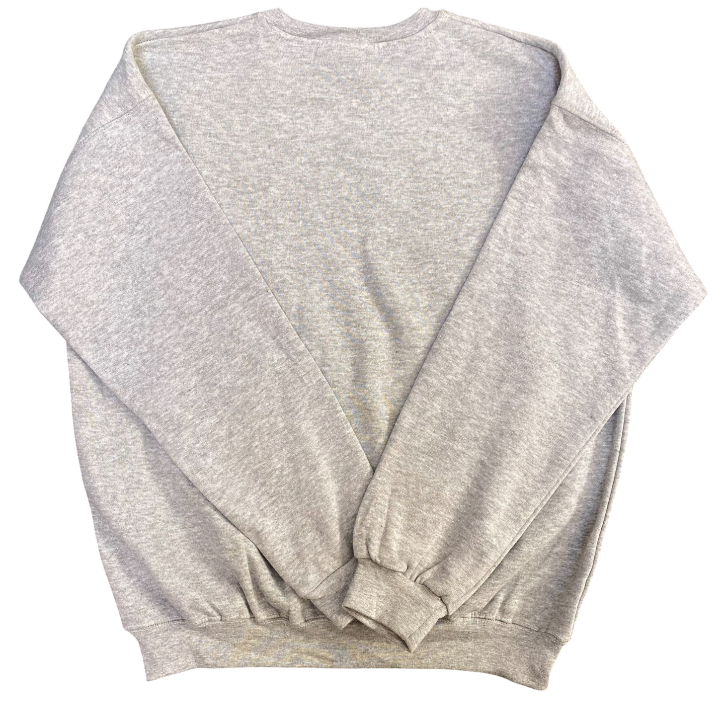 Nike Reworked Sweatshirt Mens M Grey Embroidered Spellout Logo Long Sleeve