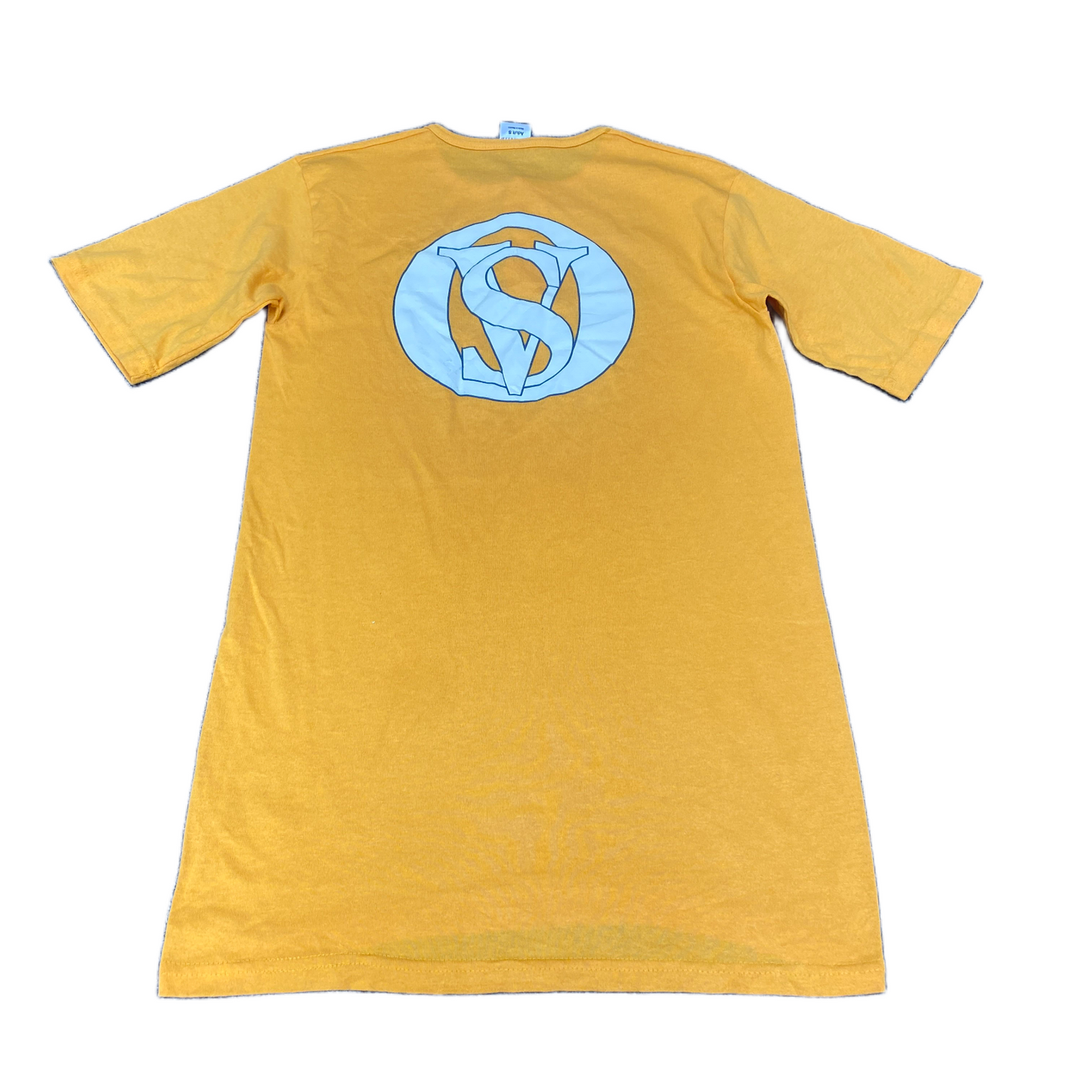 Augusta Sportswear T-Shirt Womens Small Yellow Graphic Print Short Sleeve Tee