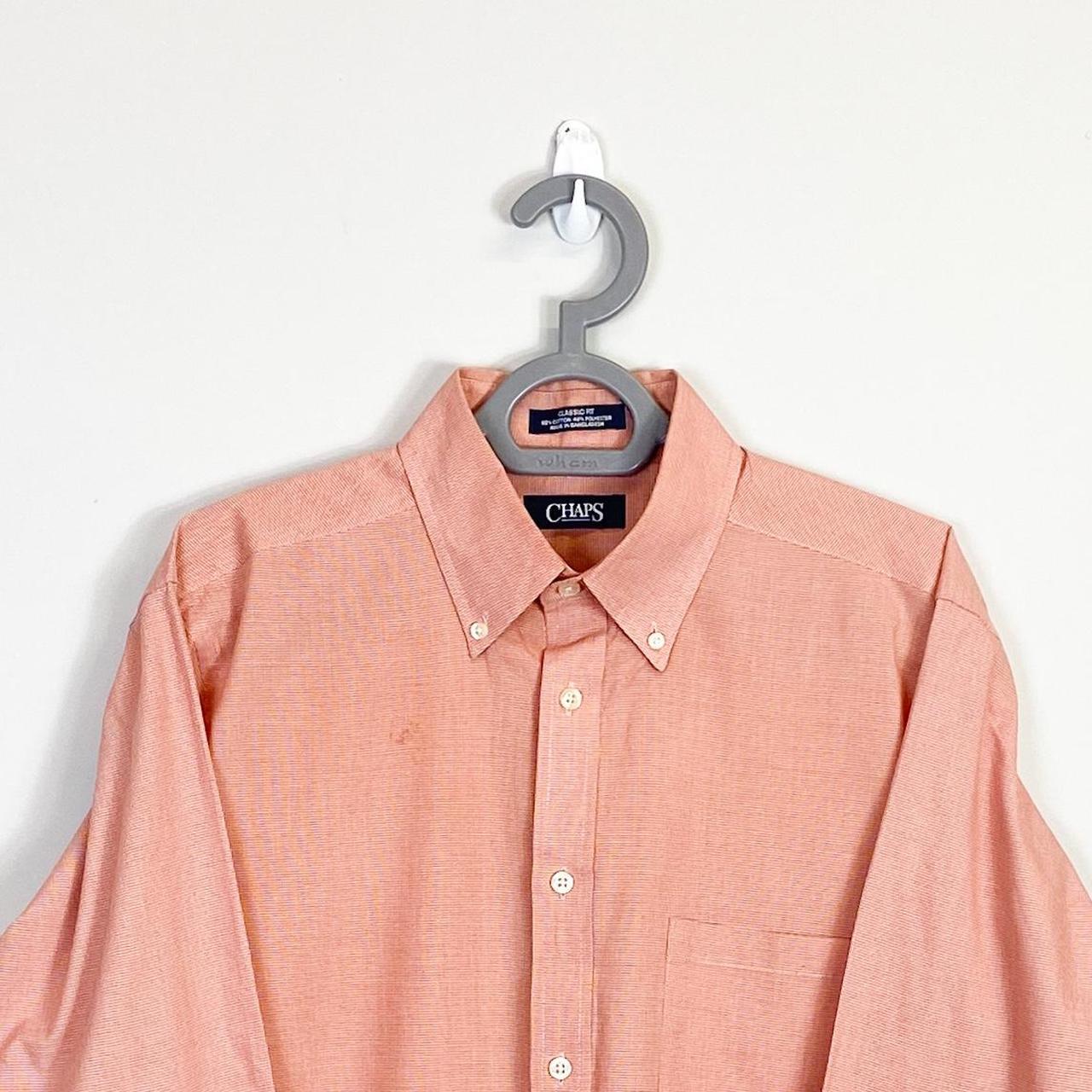 Chaps Shirt Men’s Medium Orange Collared Button Down