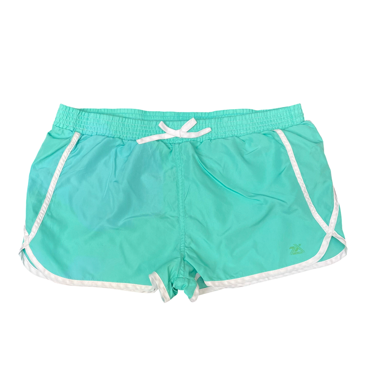 Sprinter Shorts Womens L Blue Gym Running Elastic Waist Drawstring Outdoor