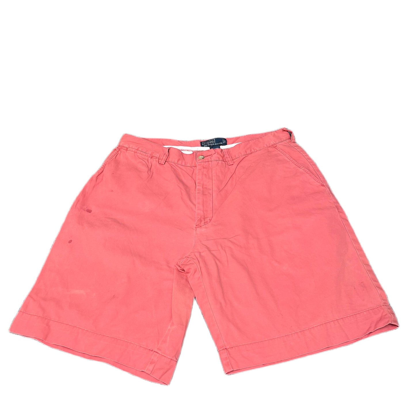 Polo Ralph Lauren Chino Shorts Fits as Mens M 32" Waist Pink Salmon Flat Front