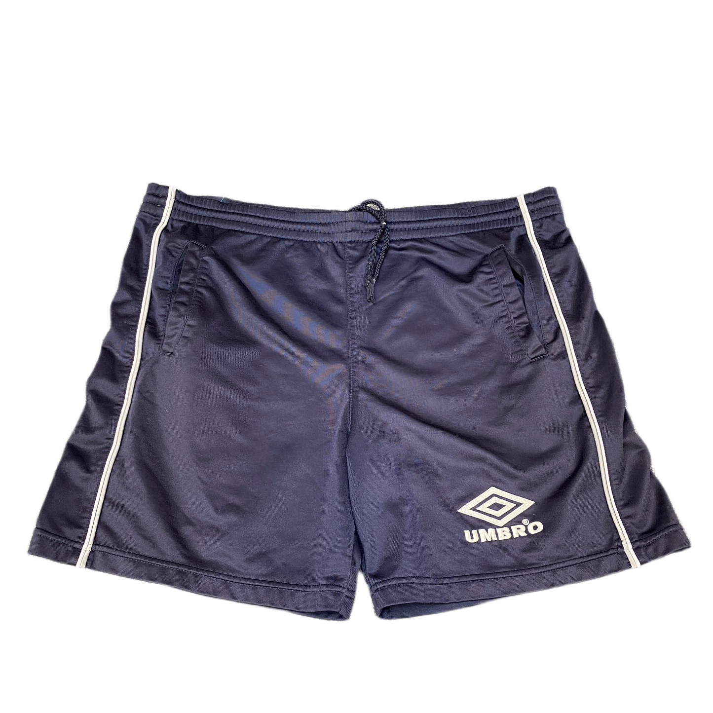 Athletic Shorts Women 2XL 40" Waist Navy Stretch Gym Training Workout Drawstring