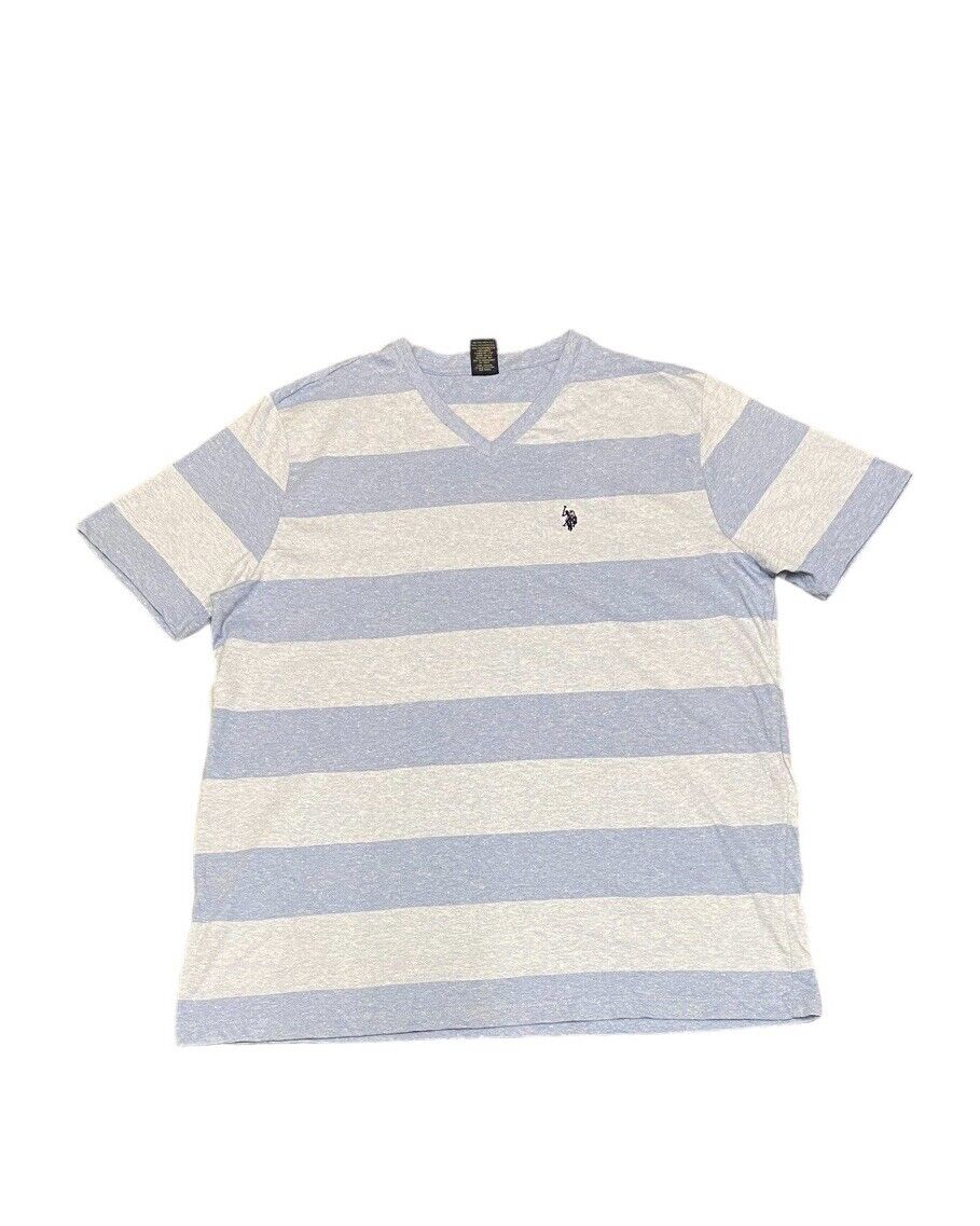 US Polo Assn. T Shirt Blue Stripes Womens XL