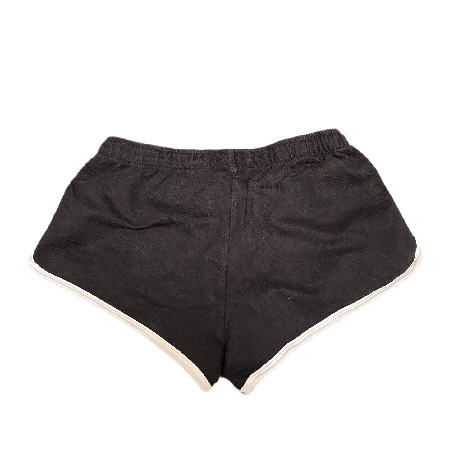 Running Sprinter Shorts Womens S 26" Waist Black Athletic Workout Dolphin Hem