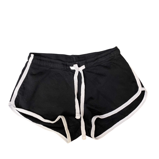 Running Sprinter Shorts Womens XS Black Athletic Fit Gym Workout Dolphin Hem