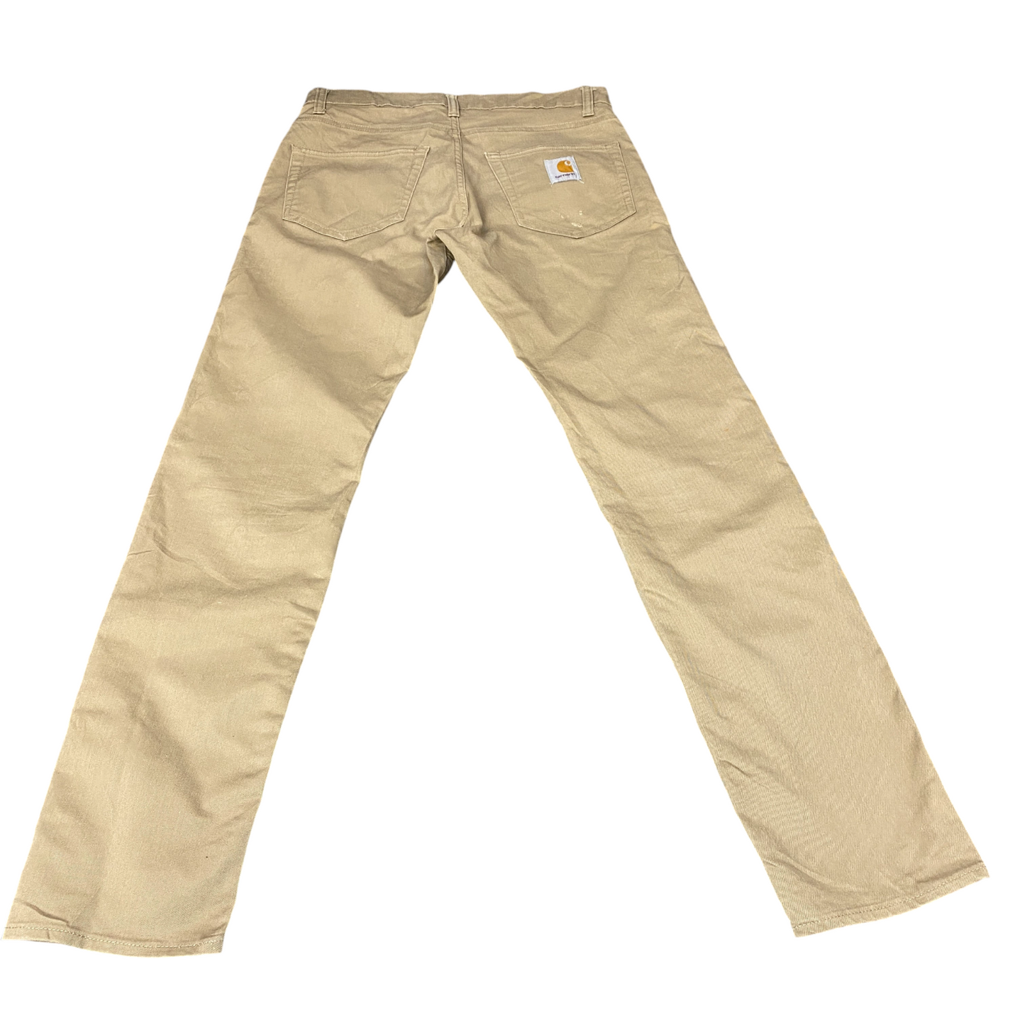 Carhartt WIP Klondike Pants Mens Medium Beige Stretch Comfort Fit Straight Leg