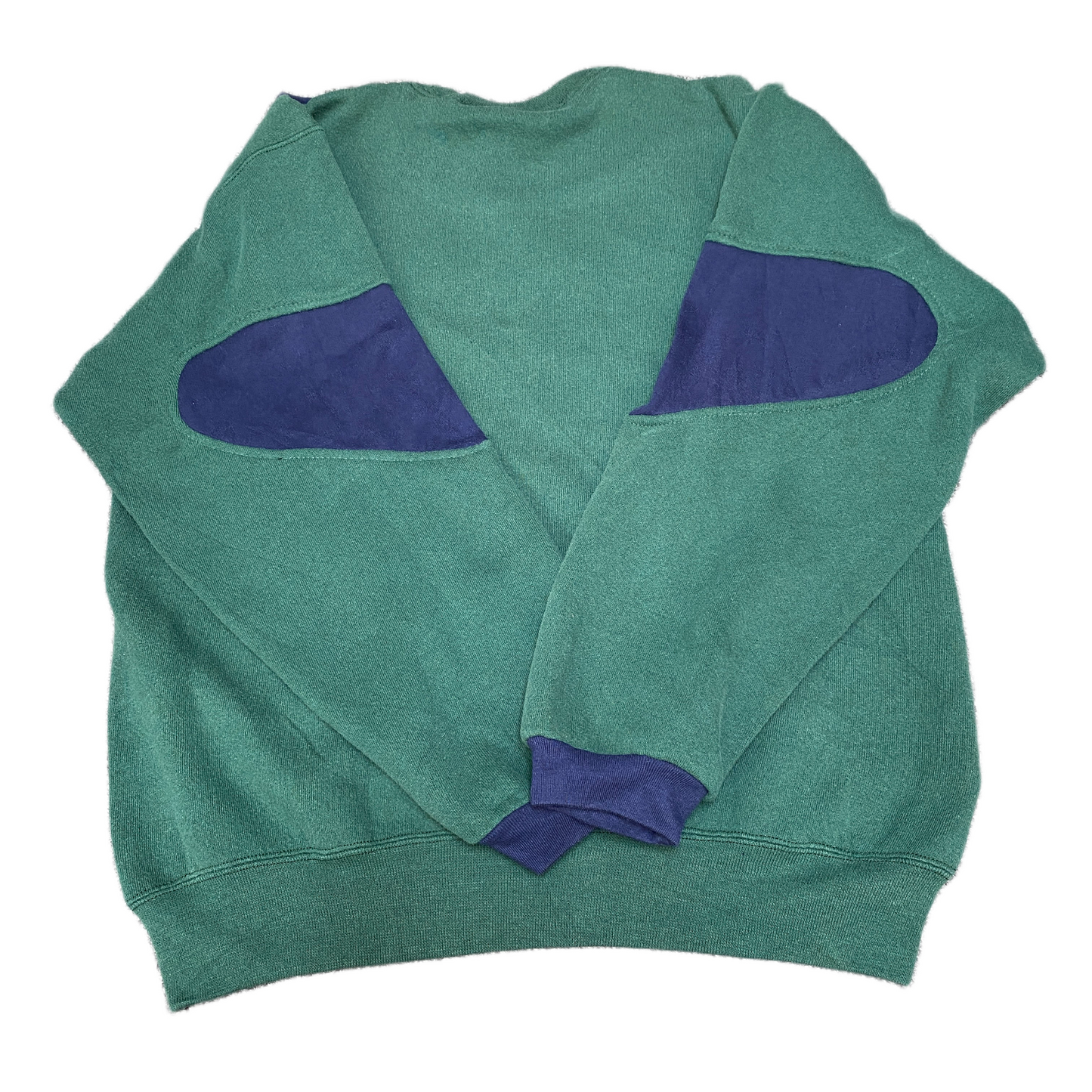 Nike Reworked Sweatshirt Mens M Green Blue Embroidered Spellout Logo Vintage Y2K