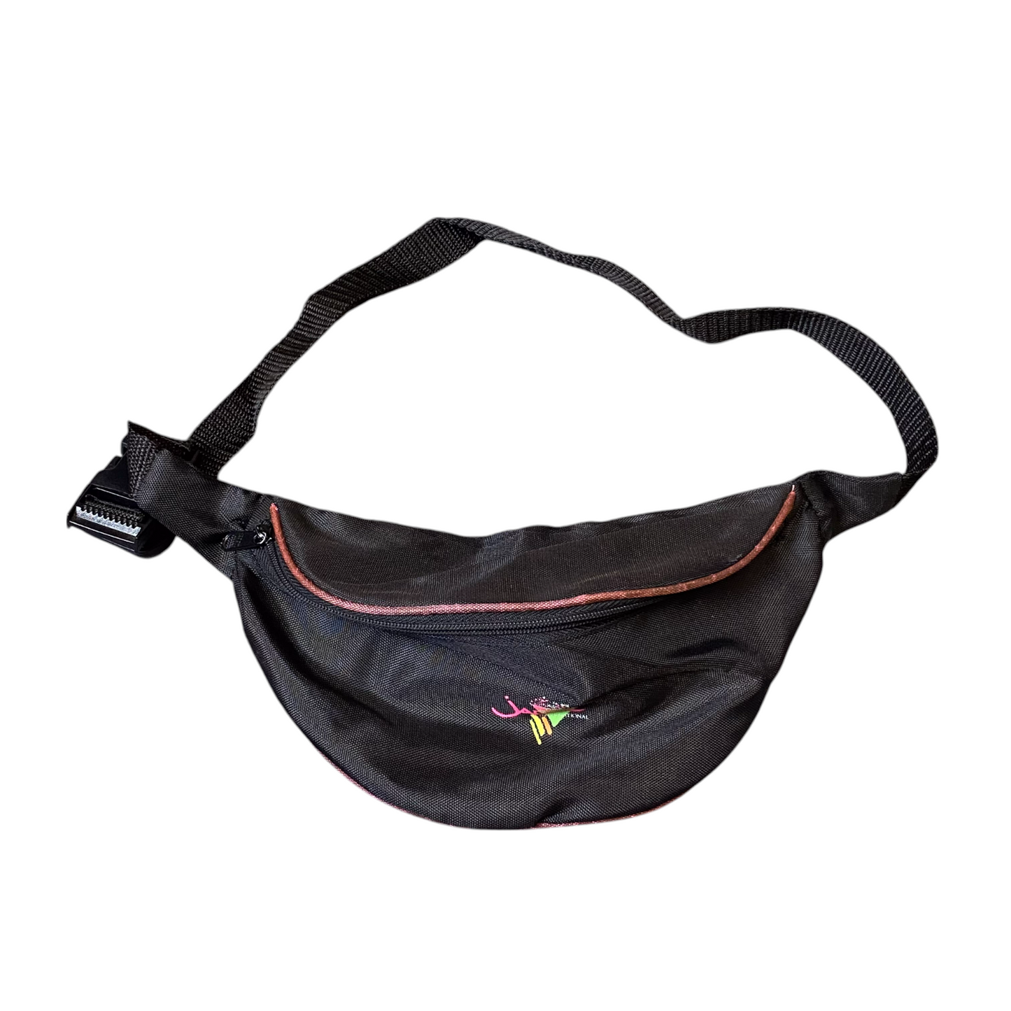 Men Women Outdoor Sports Waist Fanny Pack Bum Bag Black Adjustable Strap Zipper
