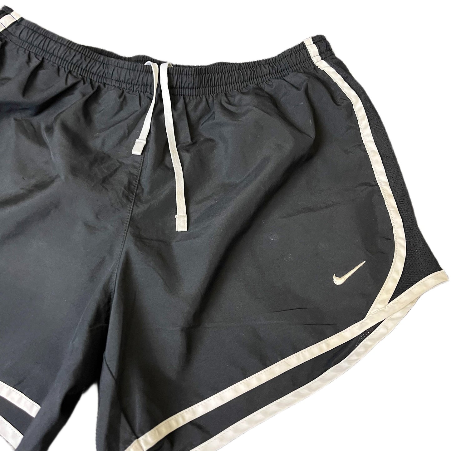 Nike Running Sprinter Shorts Fits as Women S 27" Waist Black Workout Dolphin Hem