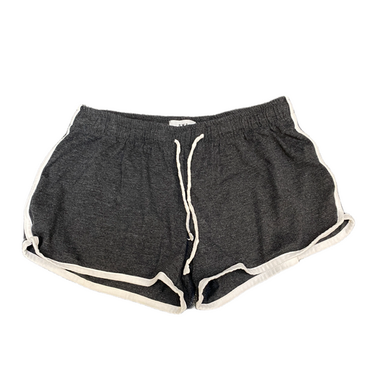 Running Sprinter Shorts Womens M 26" Waist Grey Athletic Gym Workout Dolphin Hem