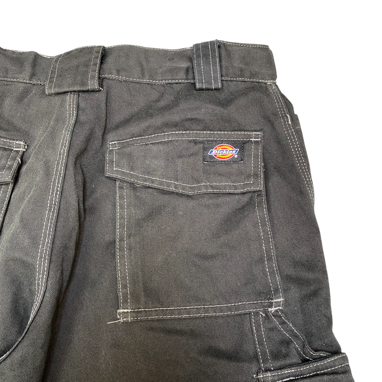 Dickies Industrial Cargo Trousers Men 34" Waist Black Double Knee Comfort