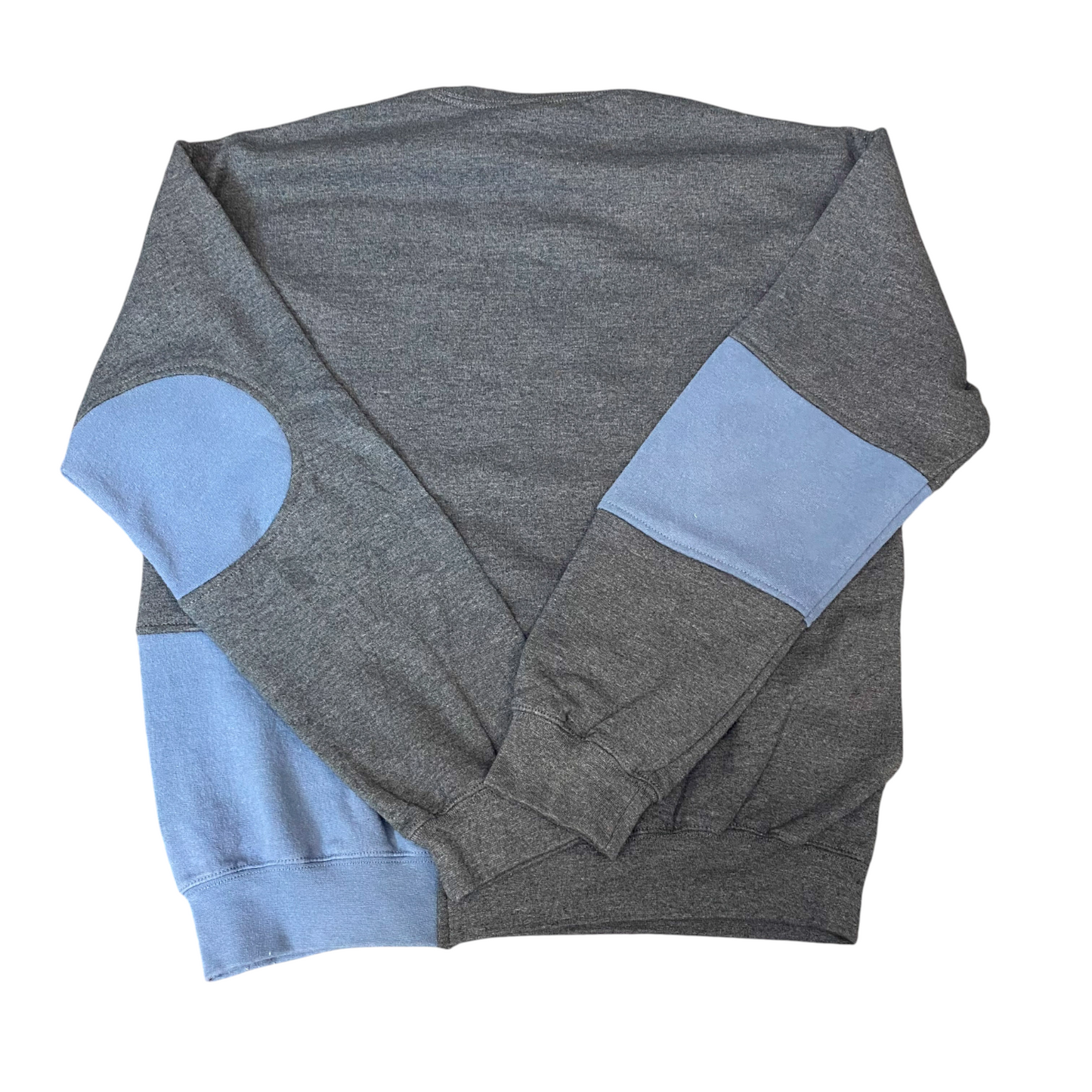 Nike Reworked Sweatshirt Mens M Grey Blue Embroidered Spellout Logo Vintage Y2K