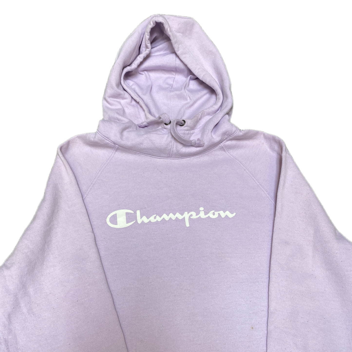 Champion Hoodie Womens Large Purple Fleece Lined Pockets Oversized Drawstring