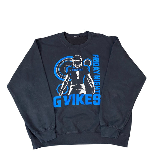 Sweatshirt Mens Medium Black Friday Night GVIKES Graphic Crew Neck Pullover