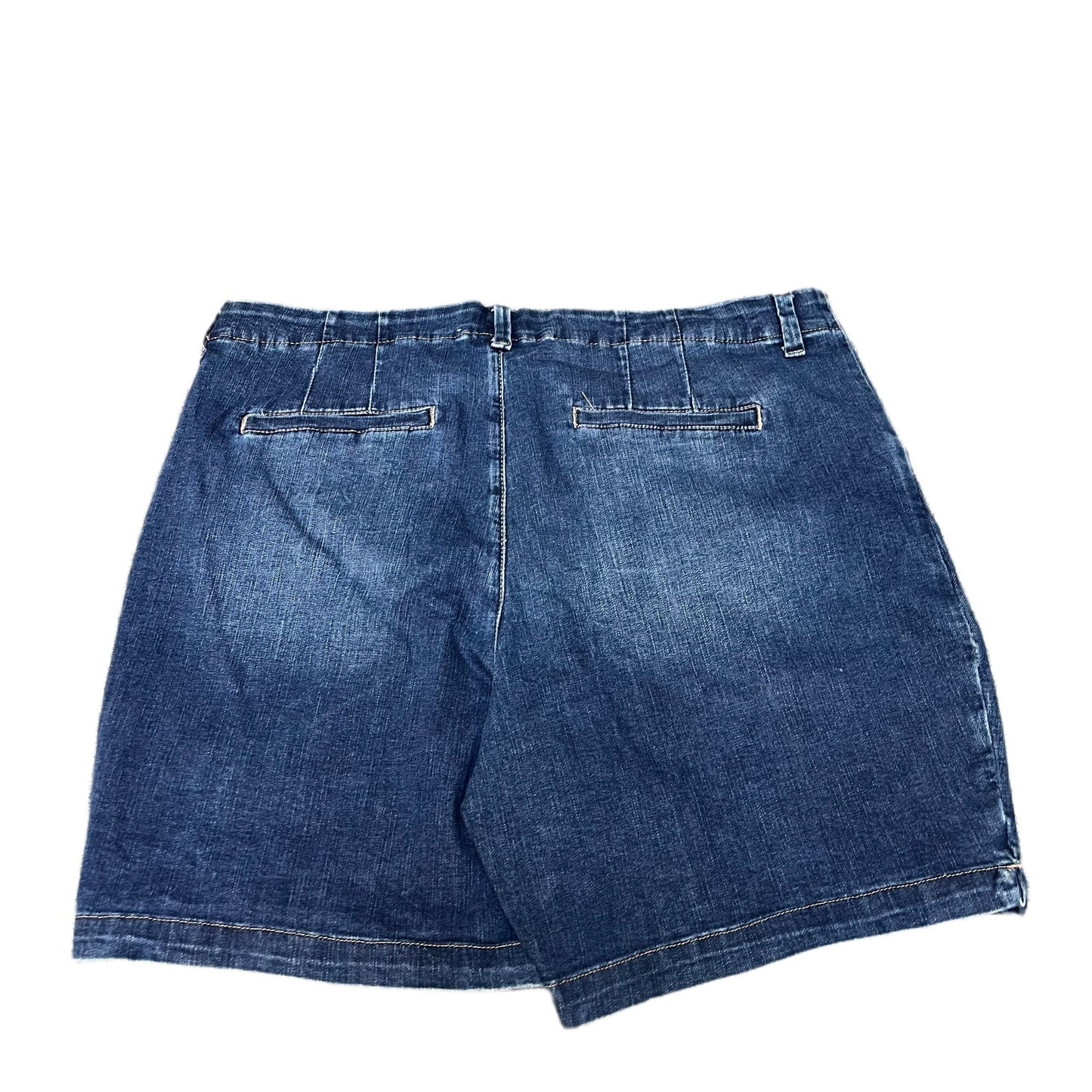 Lee Denim Shorts Fits as Womens 2XL 39" Waist Blue Faded Mid Rise Regular Fit