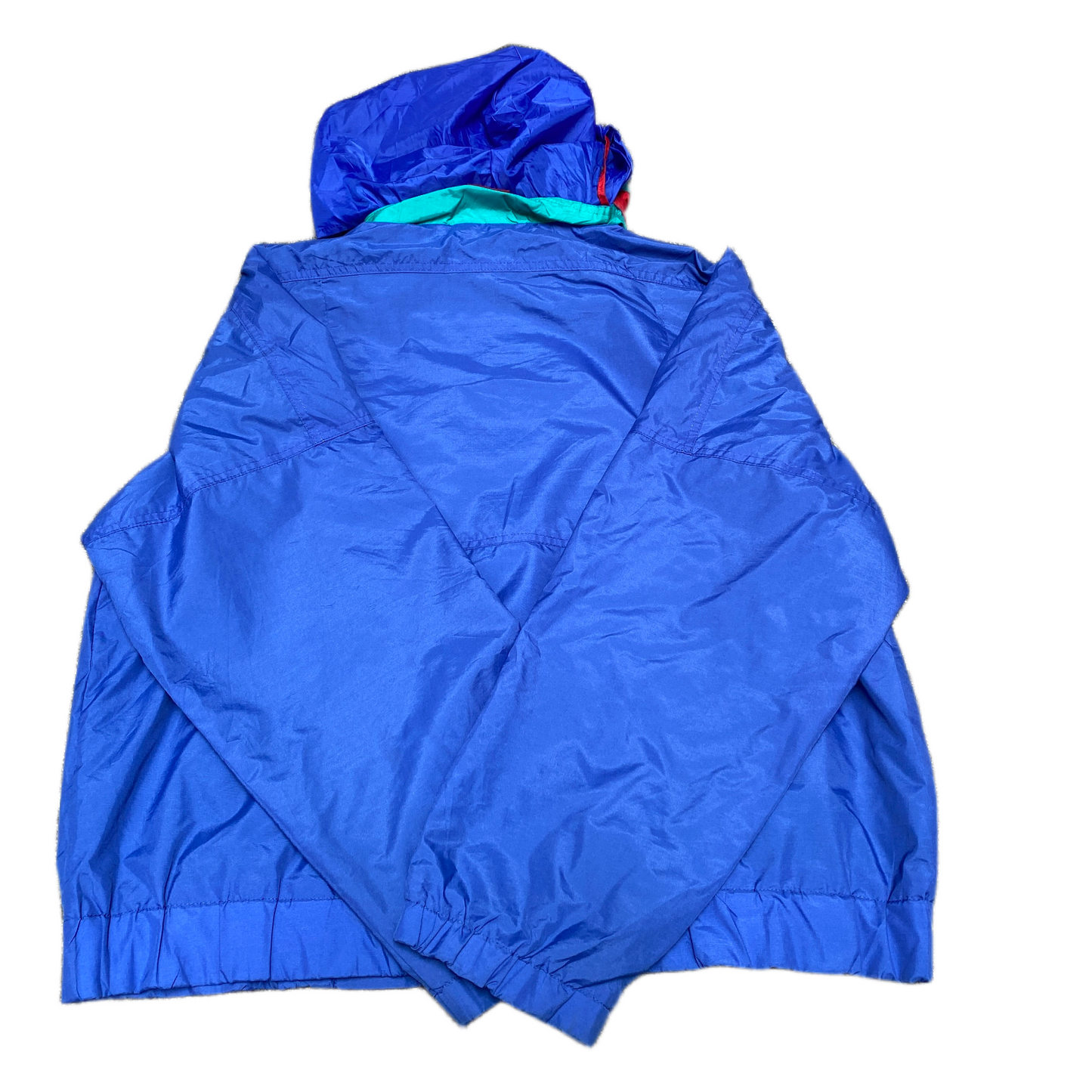 McGregor Windbreaker Jacket Mens Large Blue Anti-Breeze Drawstring Hooded Zipper