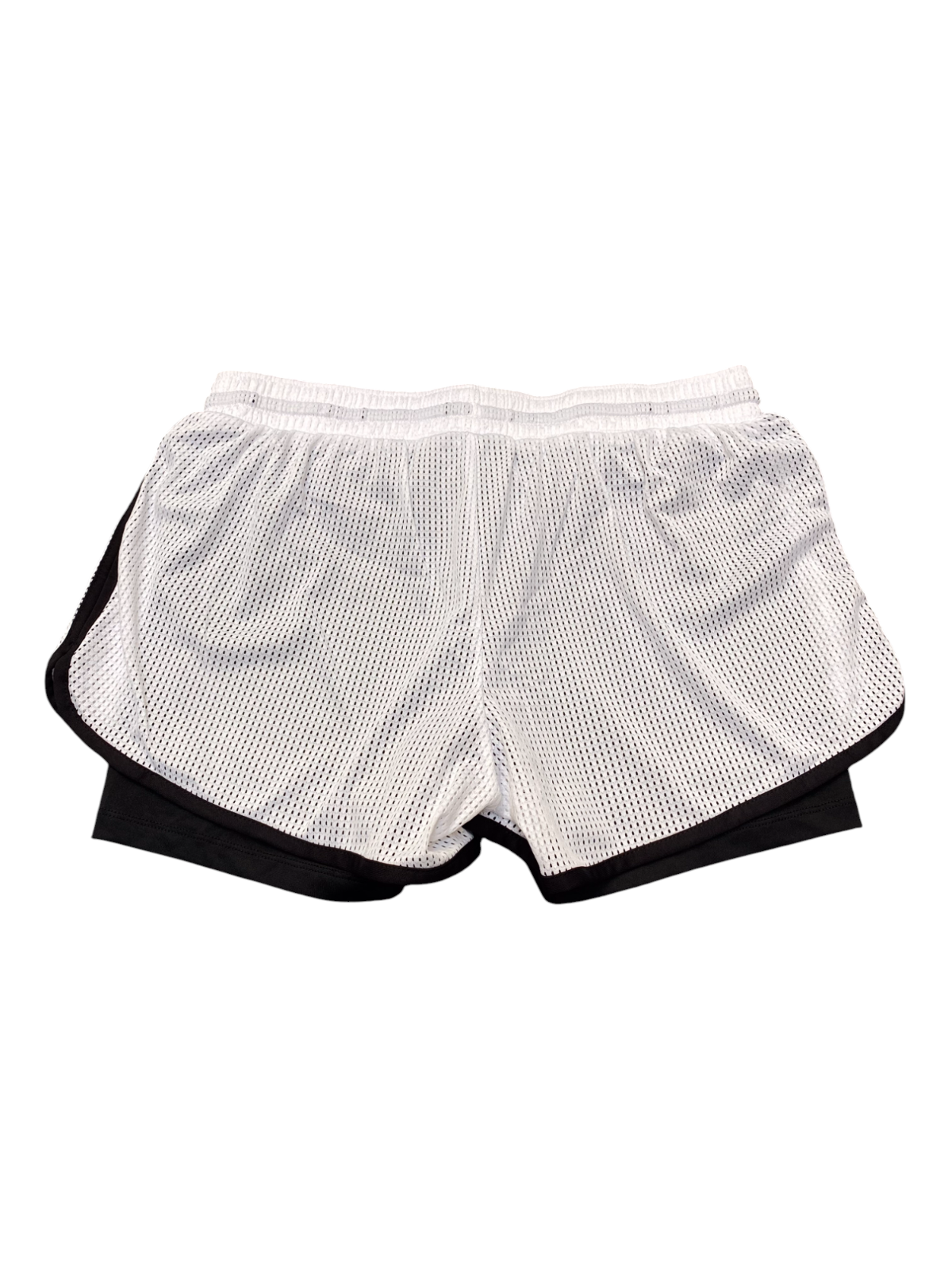 Cavaliers Shorts Large White Duo Dry Mesh Lined Elastic Waist Athletic