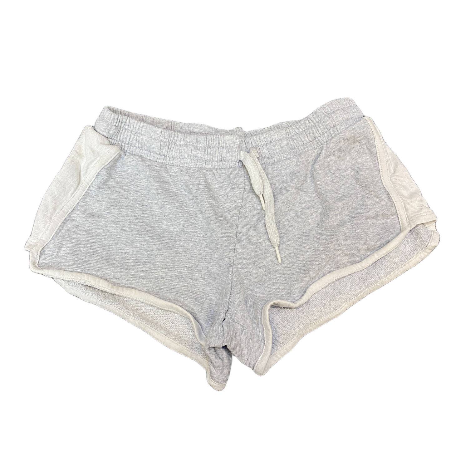 Running Sprinter Shorts Womens S 23" Waist Grey Athletic Gym Workout Dolphin Hem