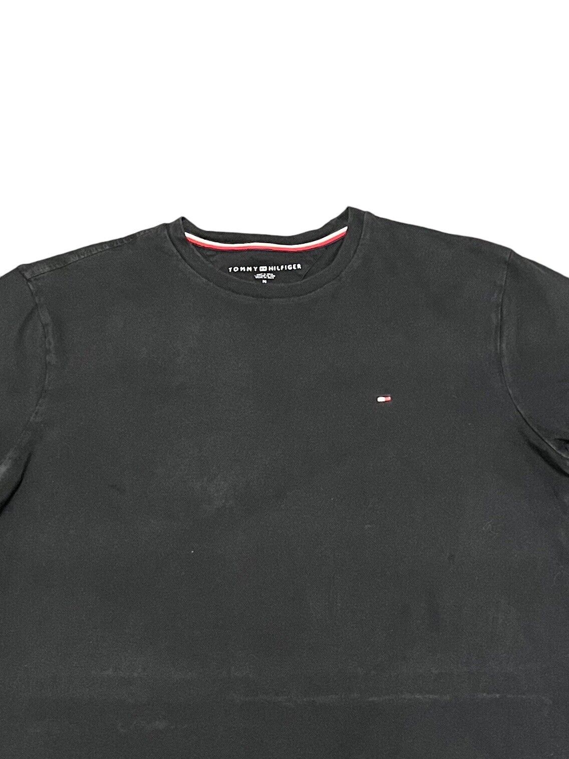 Tommy Hilfiger T-Shirt Black Mens M Chest Logo