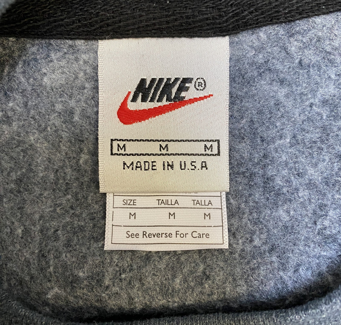 Nike Reworked Sweatshirt Mens M Burgundy Grey Embroidered Spellout Logo Vtg Y2K