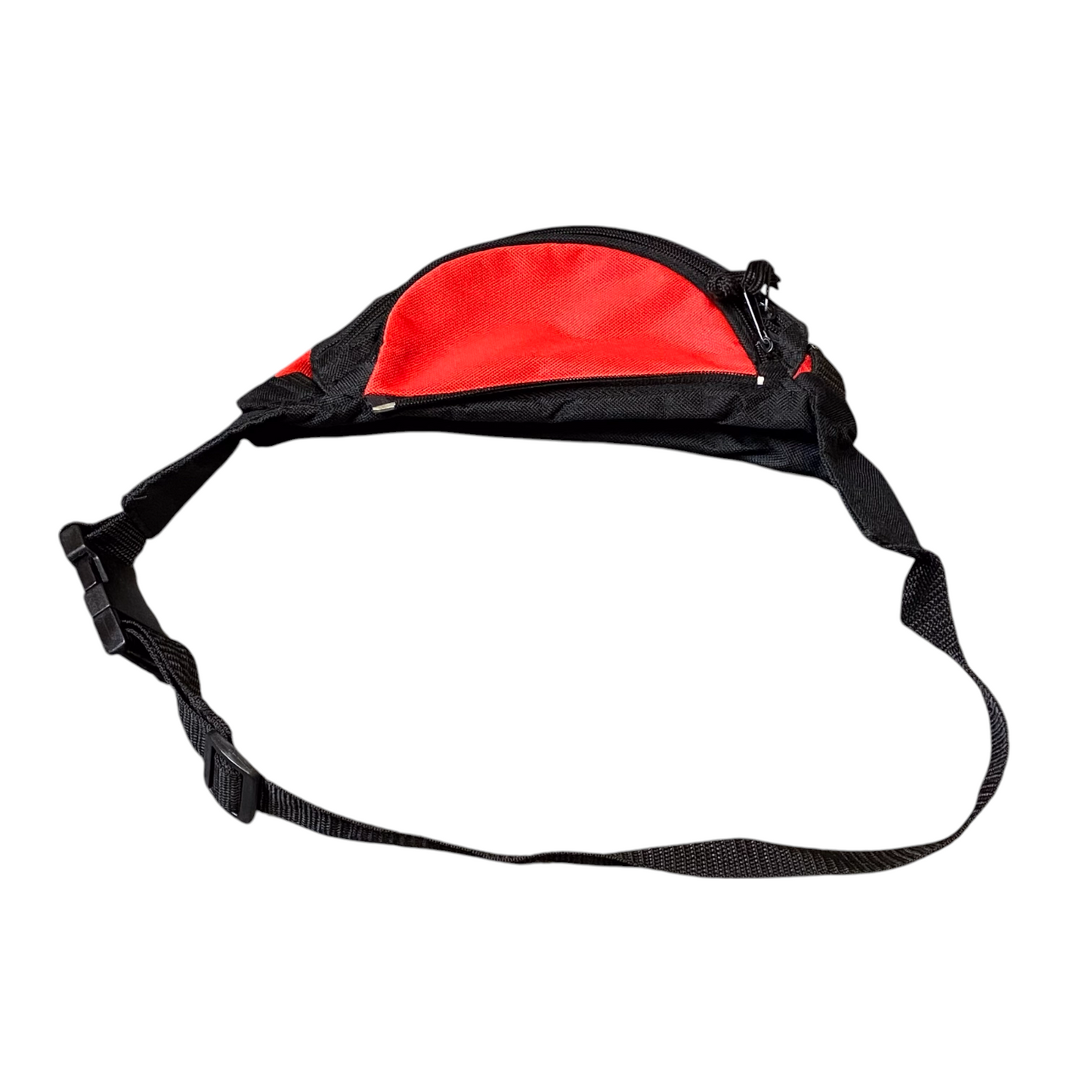Unisex Adults Travel Waist Pack Banana Bum Bag Red Black Adjustable Strap Zipper