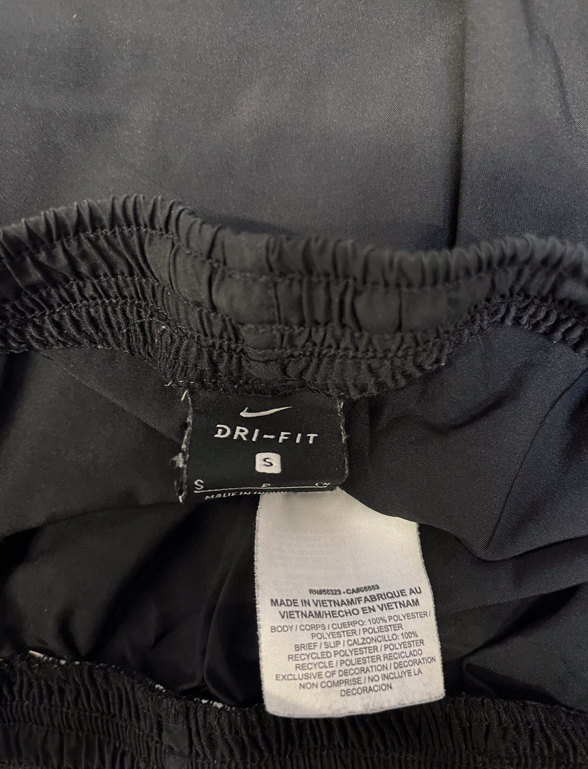 Nike Running Tempo Shorts Womens Small 24" Waist Black Performance Dolphin Hem