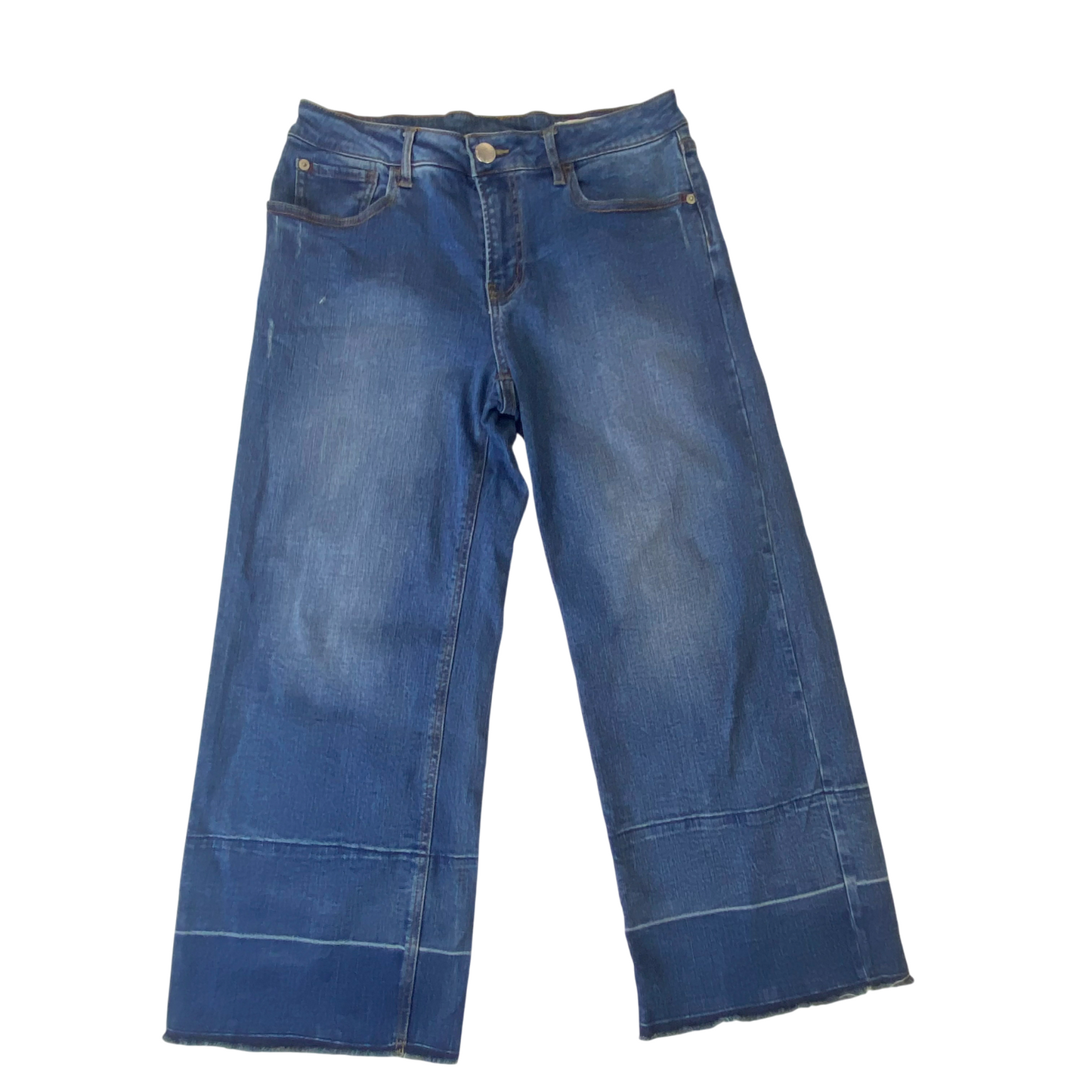 Oeillet Jeans Womens Medium W28 L23 Blue Denim Casual Straight Fit Flat Front