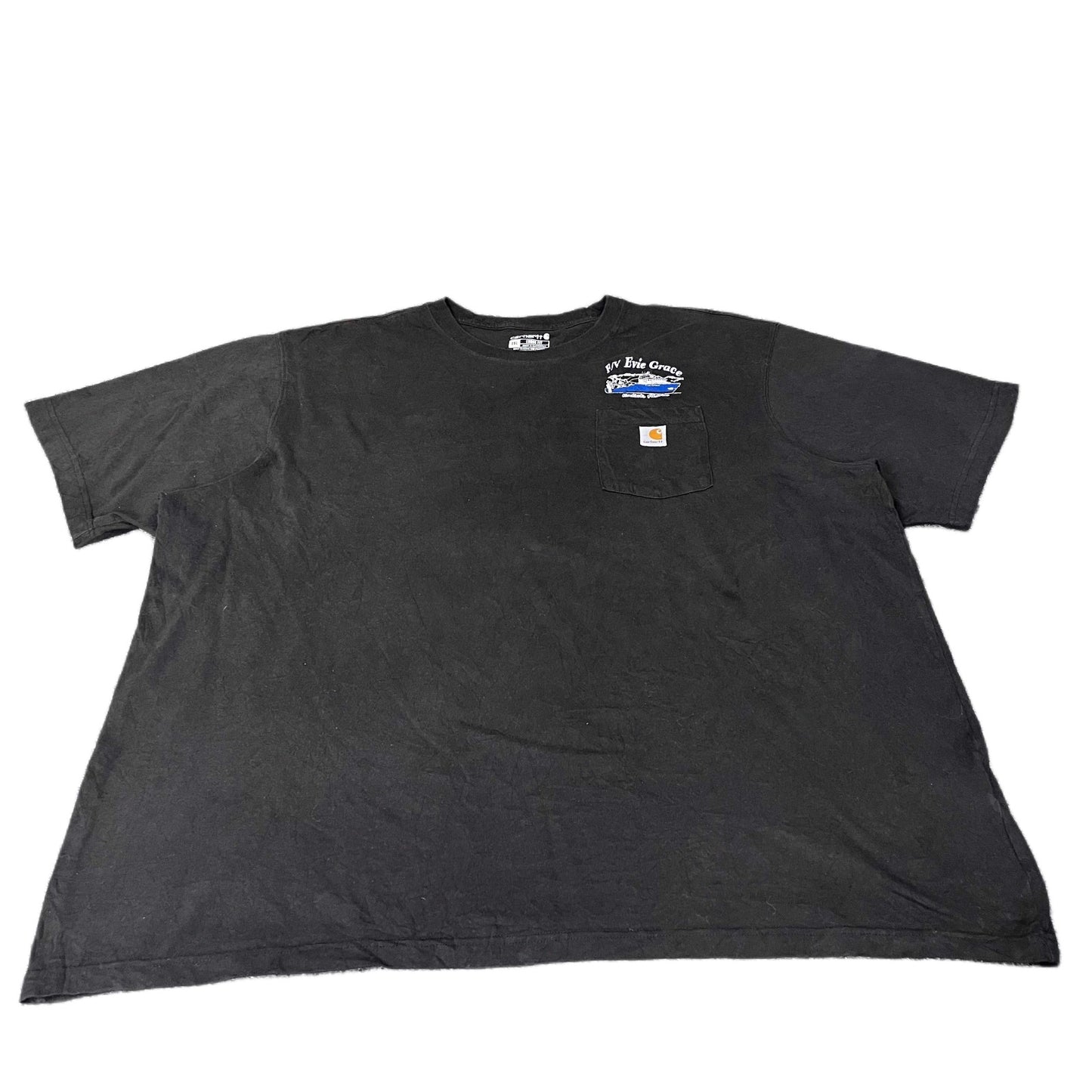 Carhartt Pocket T-Shirt Womens 3XL Black Evie Grace Kodiak Alaska Loose Fit Tee