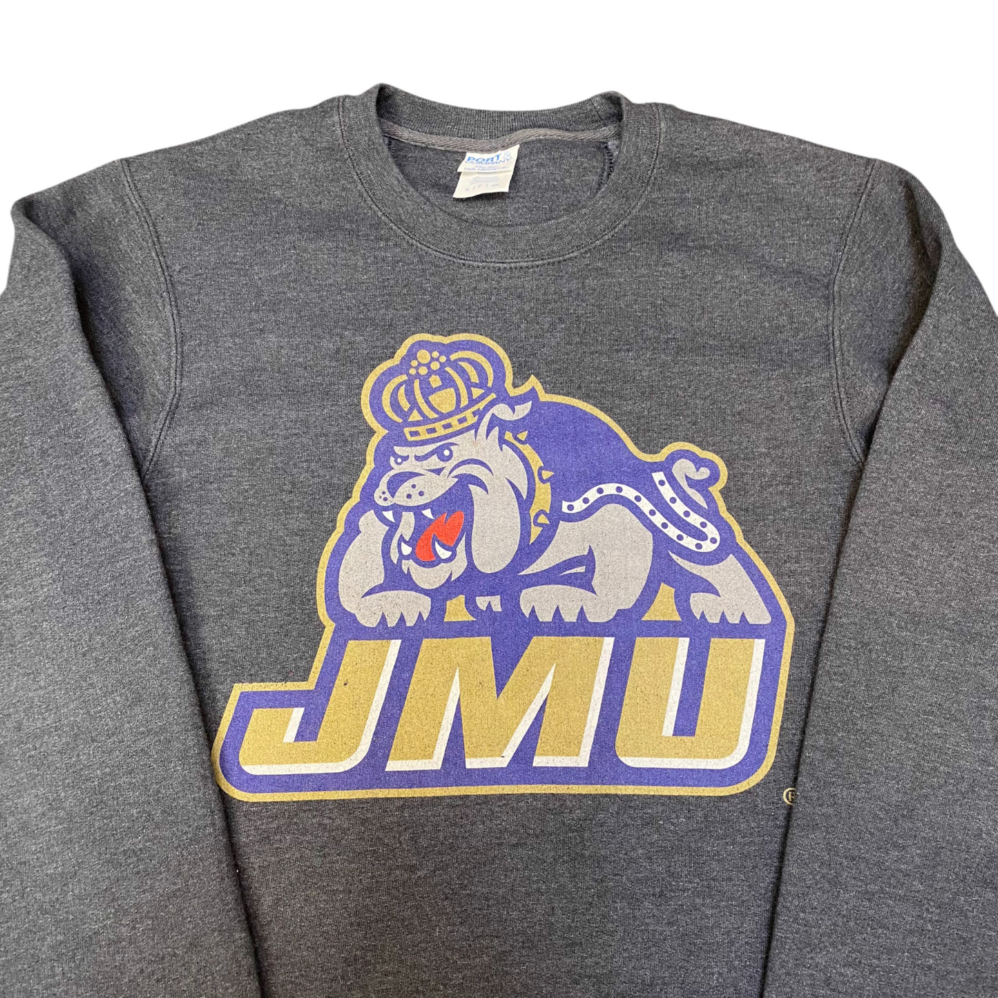 James Madison Dukes Sweatshirt Mens Small Grey Port & Company NCAA Basketball