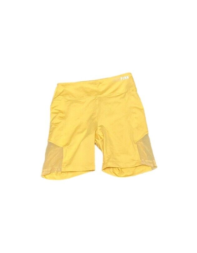 Pink Active Biker Sports Shorts Yellow Womens S