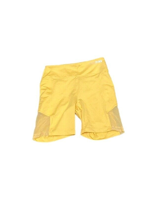 Pink Active Biker Sports Shorts Yellow Womens S