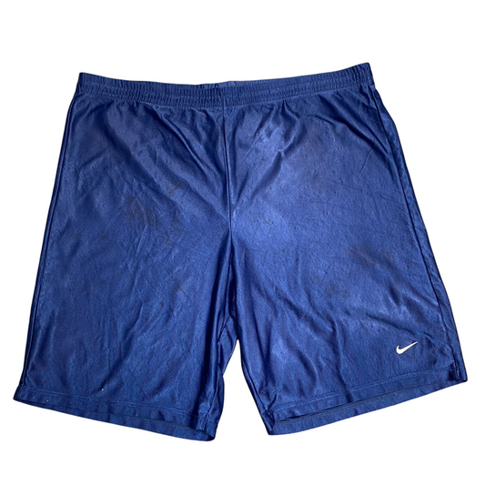 Nike Running Shorts Mens Large Blue Logo Elastic Waist Drawstring Athletic Fit