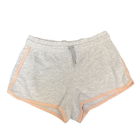 Running Sprinter Shorts Girls M 26" Waist Grey Athletic Gym Workout Dolphin Hem