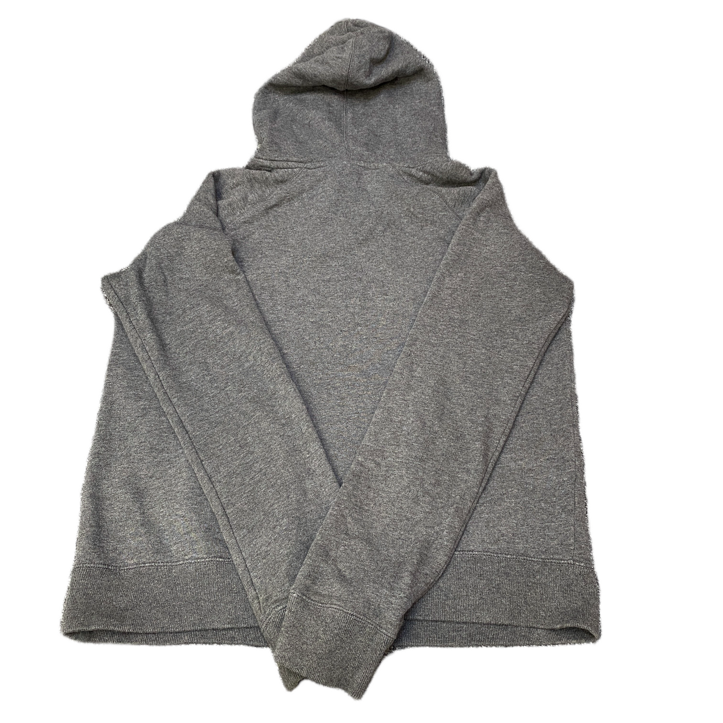 Nike Hoodie Womens M Grey Heather Swoosh Logo Graphic Print Drawstring Pullover