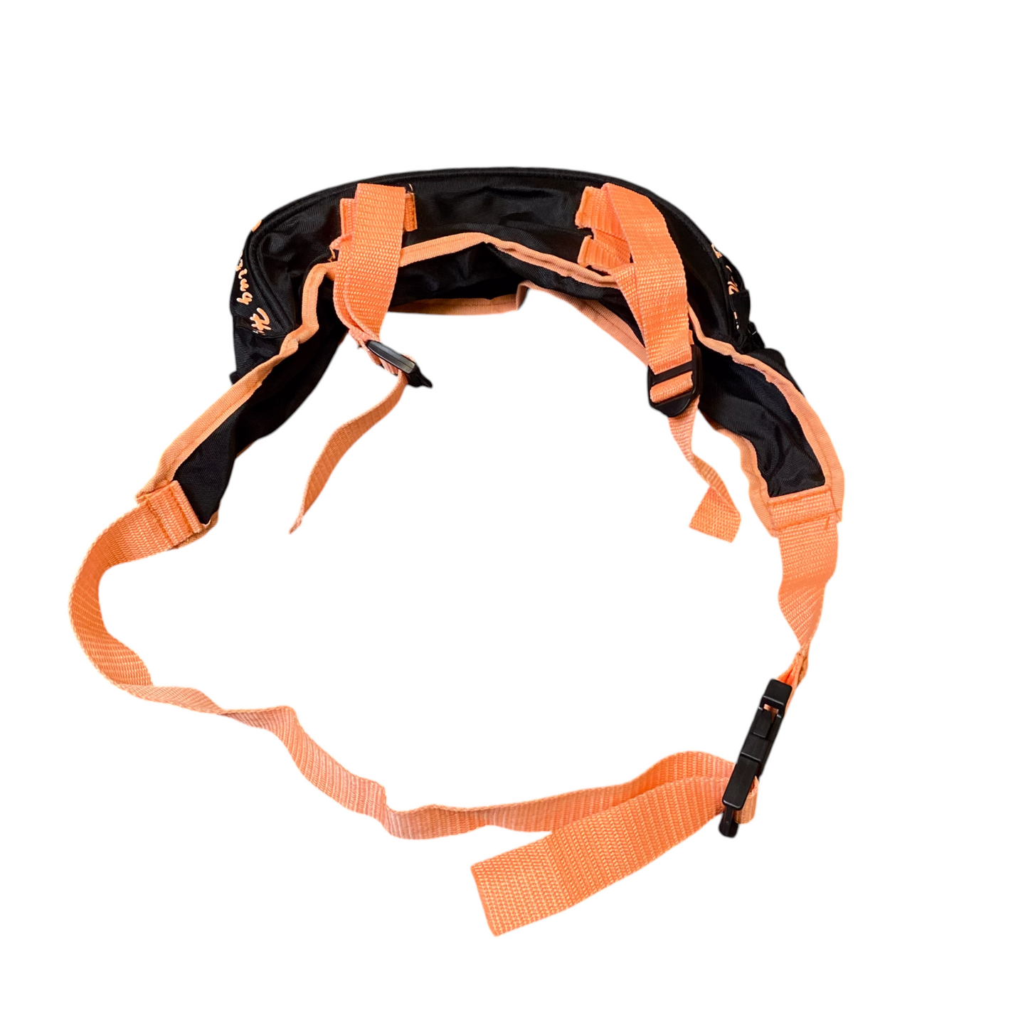 Outdoor Fanny Pack Bum Bag Orange Zipper Pockets Adjustable with Belt Loop