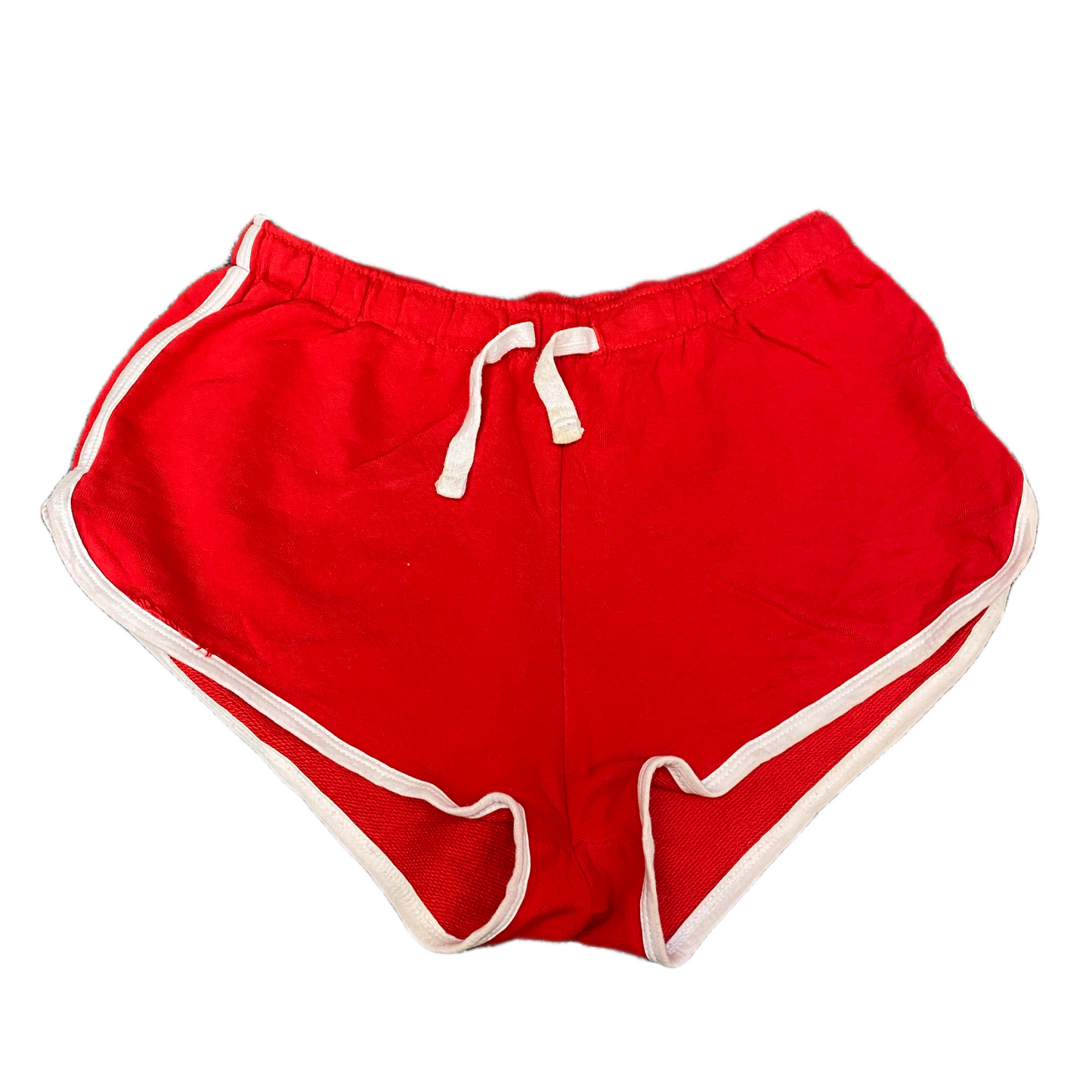 Running Sprinter Shorts Womens M 27" Waist Red Athletic Workout Gym Dolphin Hem