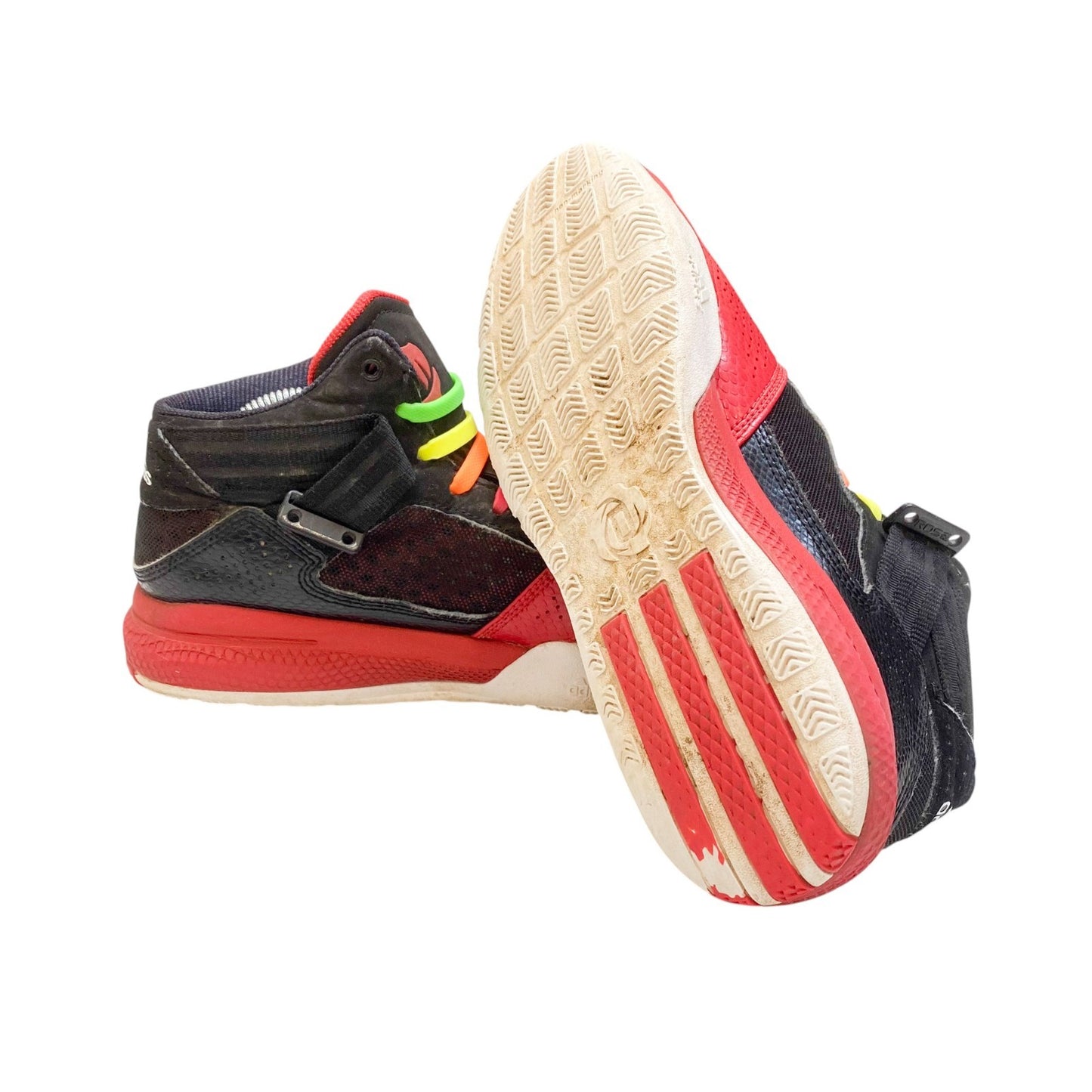 Adidas D Rose 773 IV Basketball Sneakers Men 5.5 Red Black Leather Trim Athletic