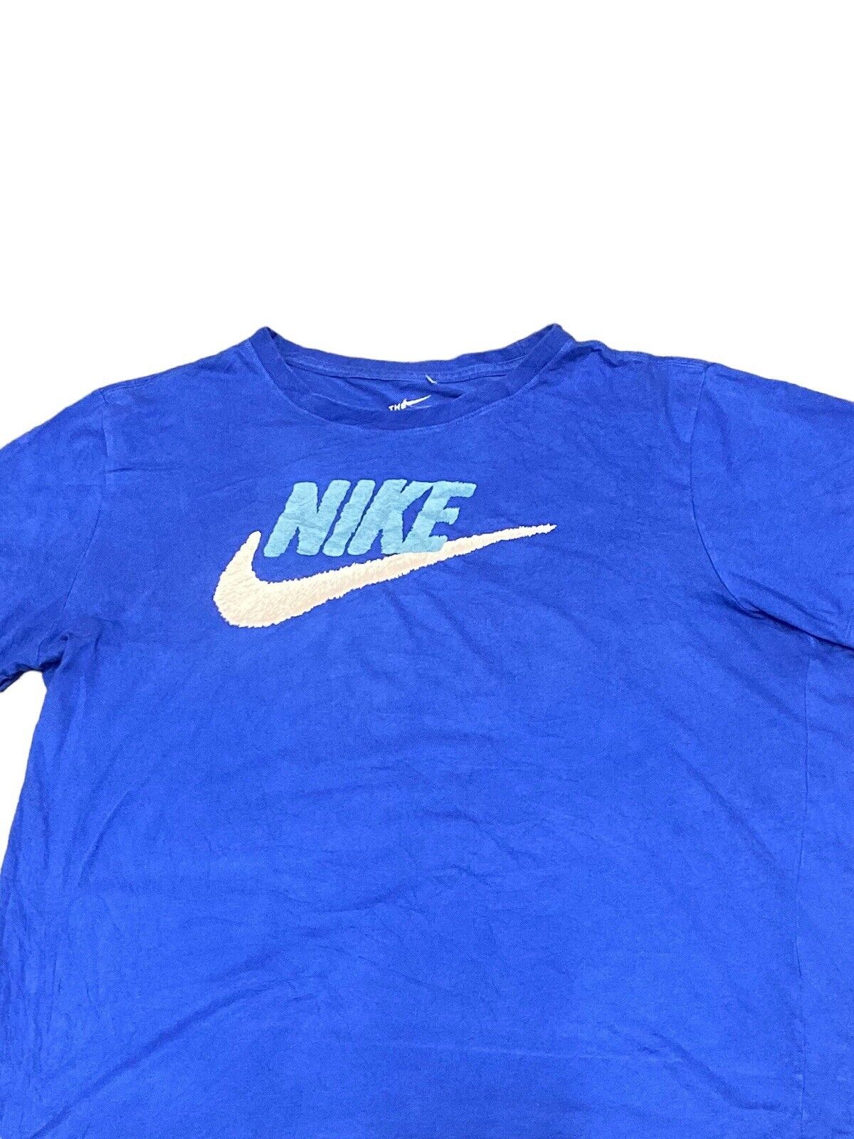 Nike T-Shirt Blue Mens XL Chest Logo