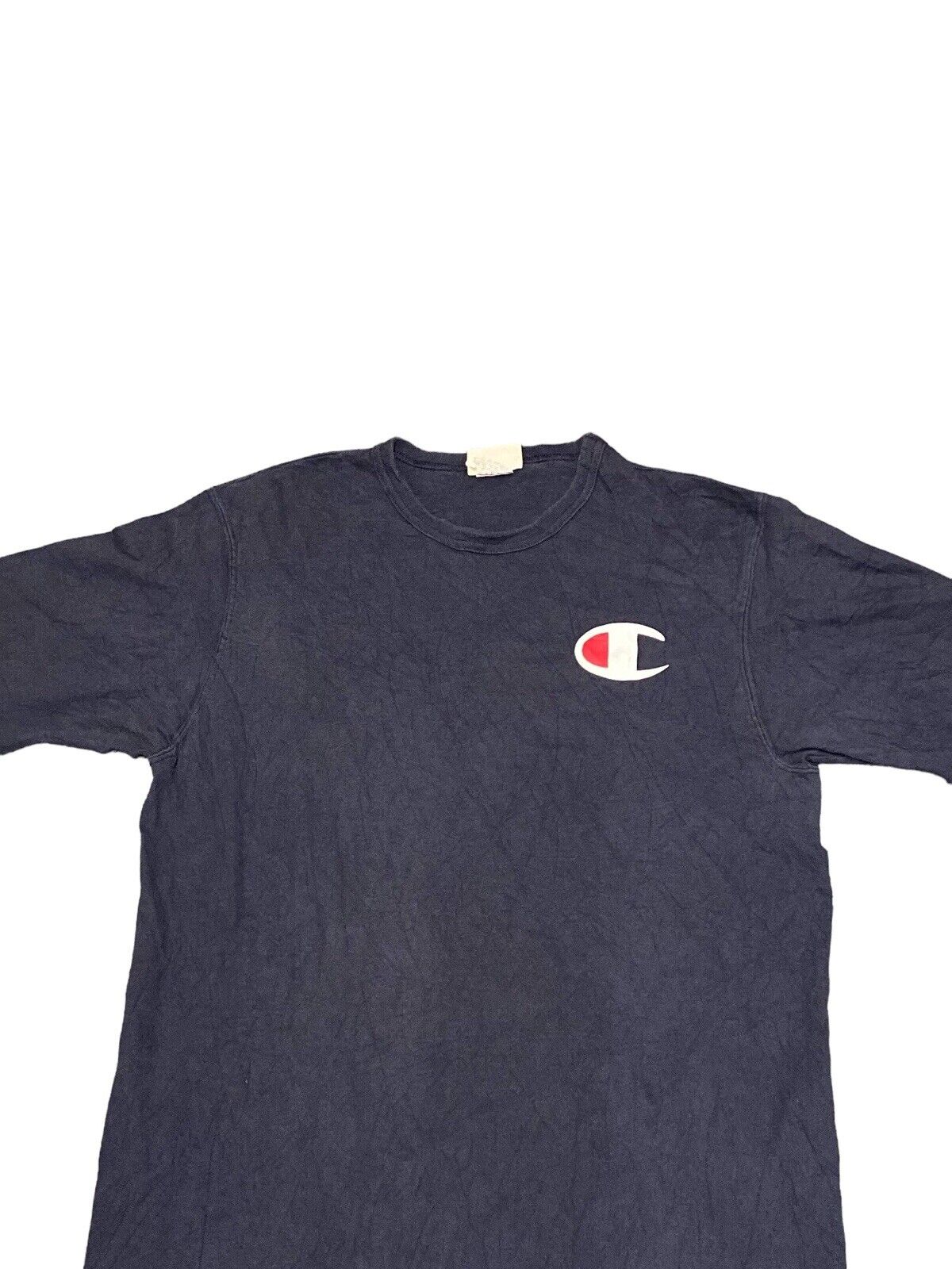 Champion T-Shirt Navy Womens L Front Logo