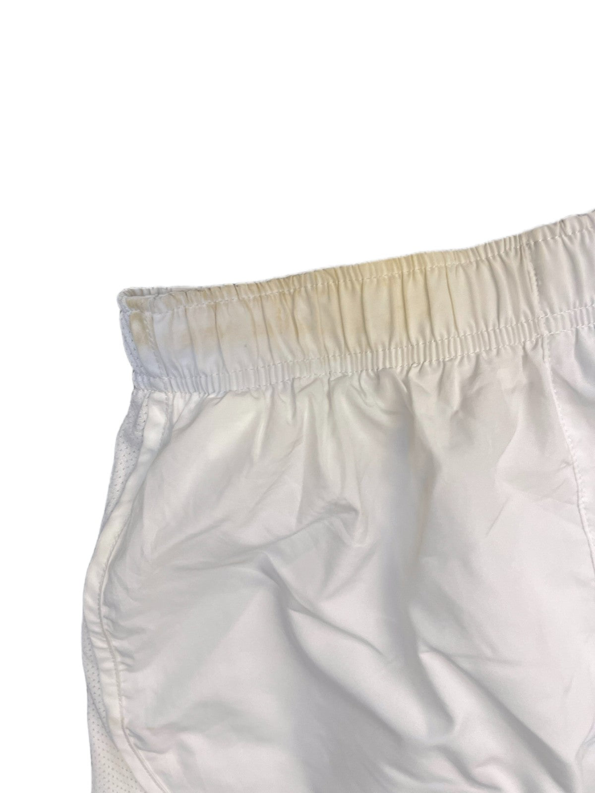 Nike Dri-FIT Running Shorts Fits as Womens Small 23" Waist White Dolphin Hem
