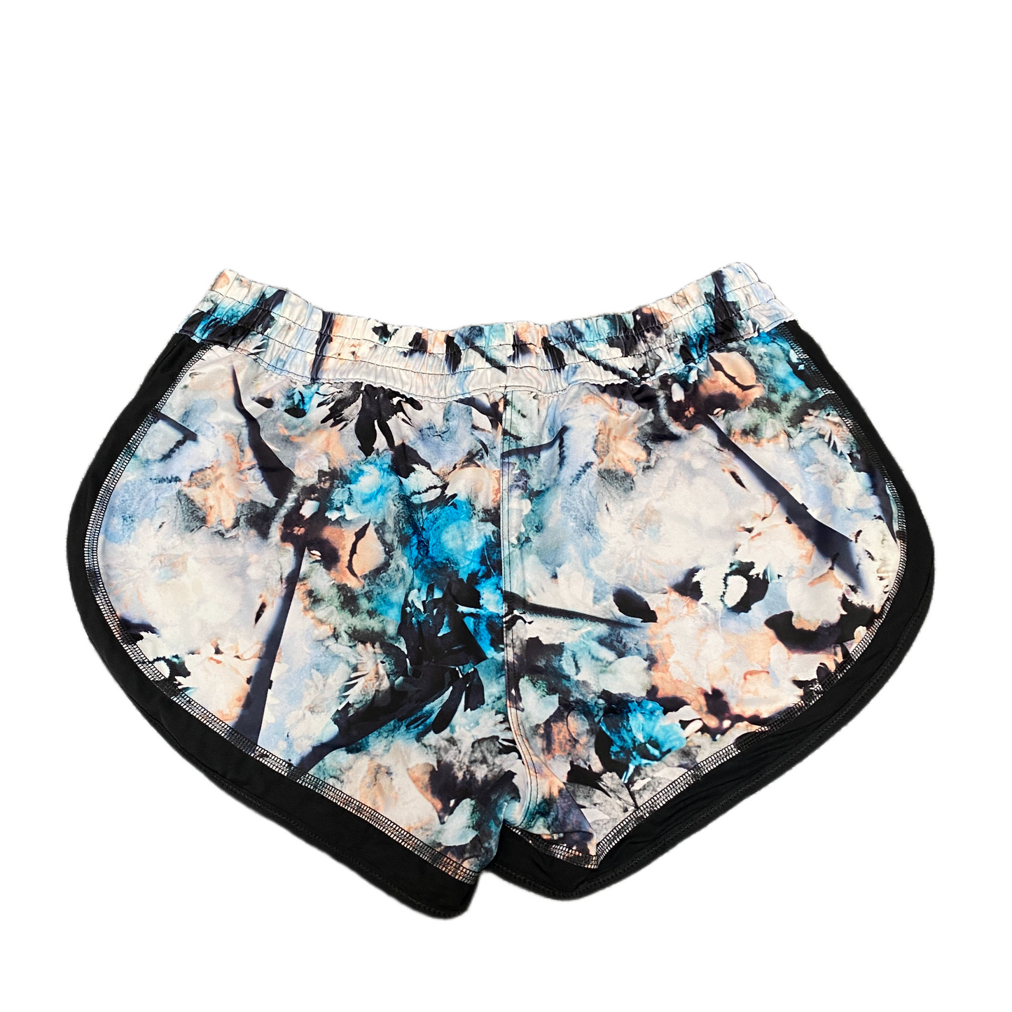 Running Sprinter Shorts Womens M 28" Waist Multicolor Tie Dye Gym Dolphin Hem
